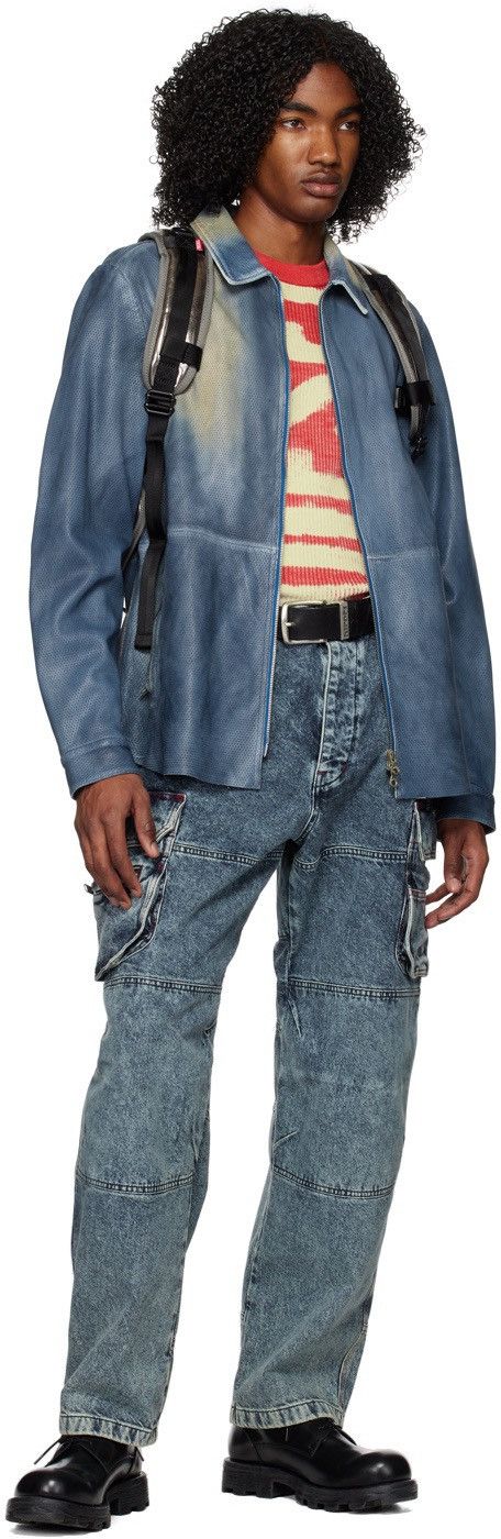 Diesel ❗️NEW 🇺🇸 Diesel Leather Jacket L-Clime Giacca Rare NWT Size US L / EU 52-54 / 3 - 3 Thumbnail