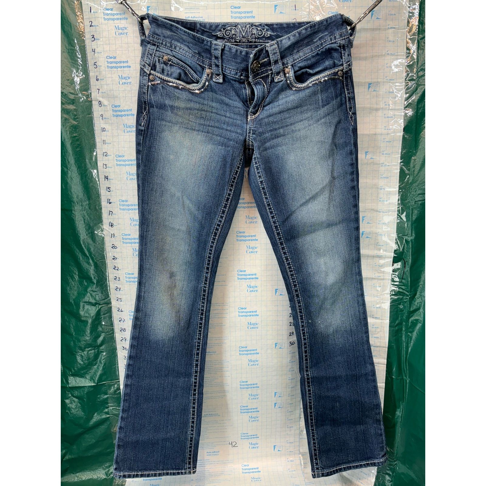 & Other Stories Maurices Premium Jeans 5/6 Reg Distressed Flap Pockets Size 28" / US 6 / IT 42 - 3 Thumbnail