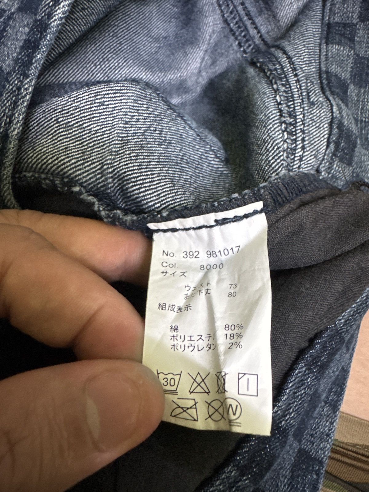 Japanese Brand Growth by Grail Checkerboard Denim Jeans Japan Streetwear Size US 28 / EU 44 - 12 Thumbnail