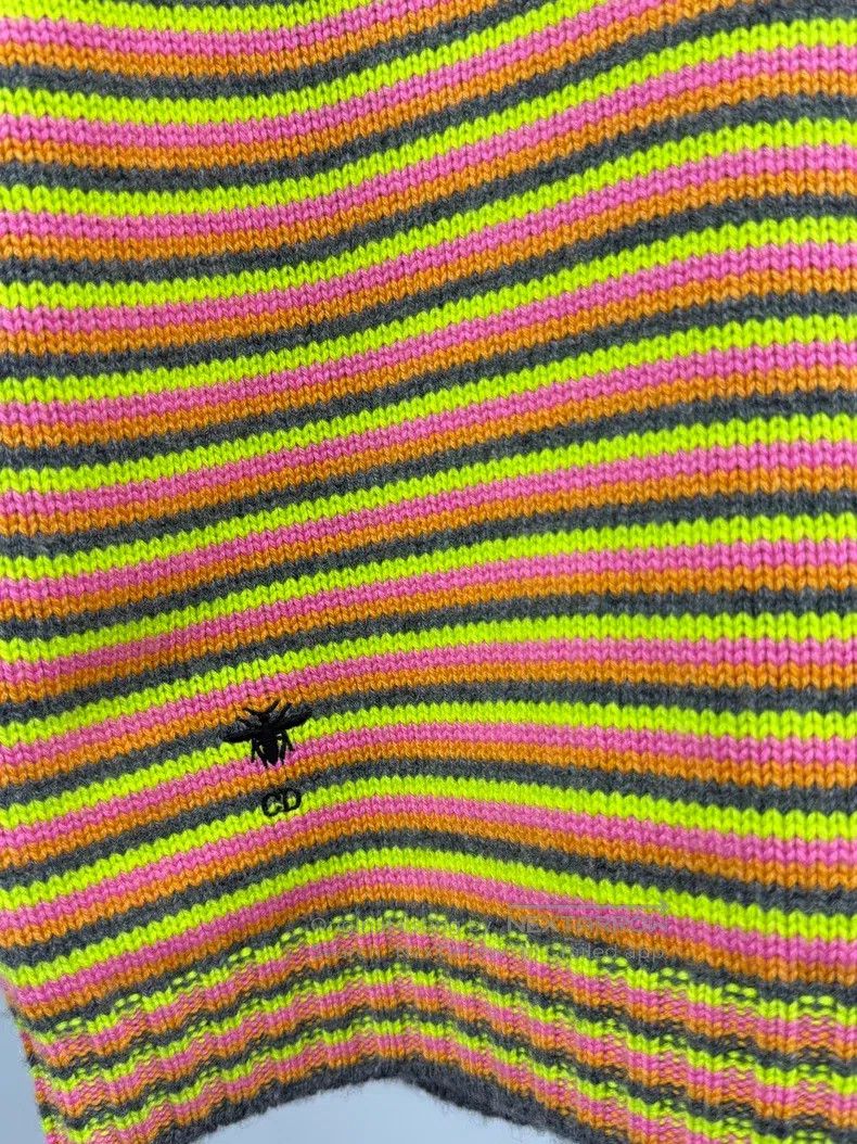 Dior Dior Colourful striped cashmere knitted short sleeves Size XS / US 0-2 / IT 36-38 - 2 Thumbnail