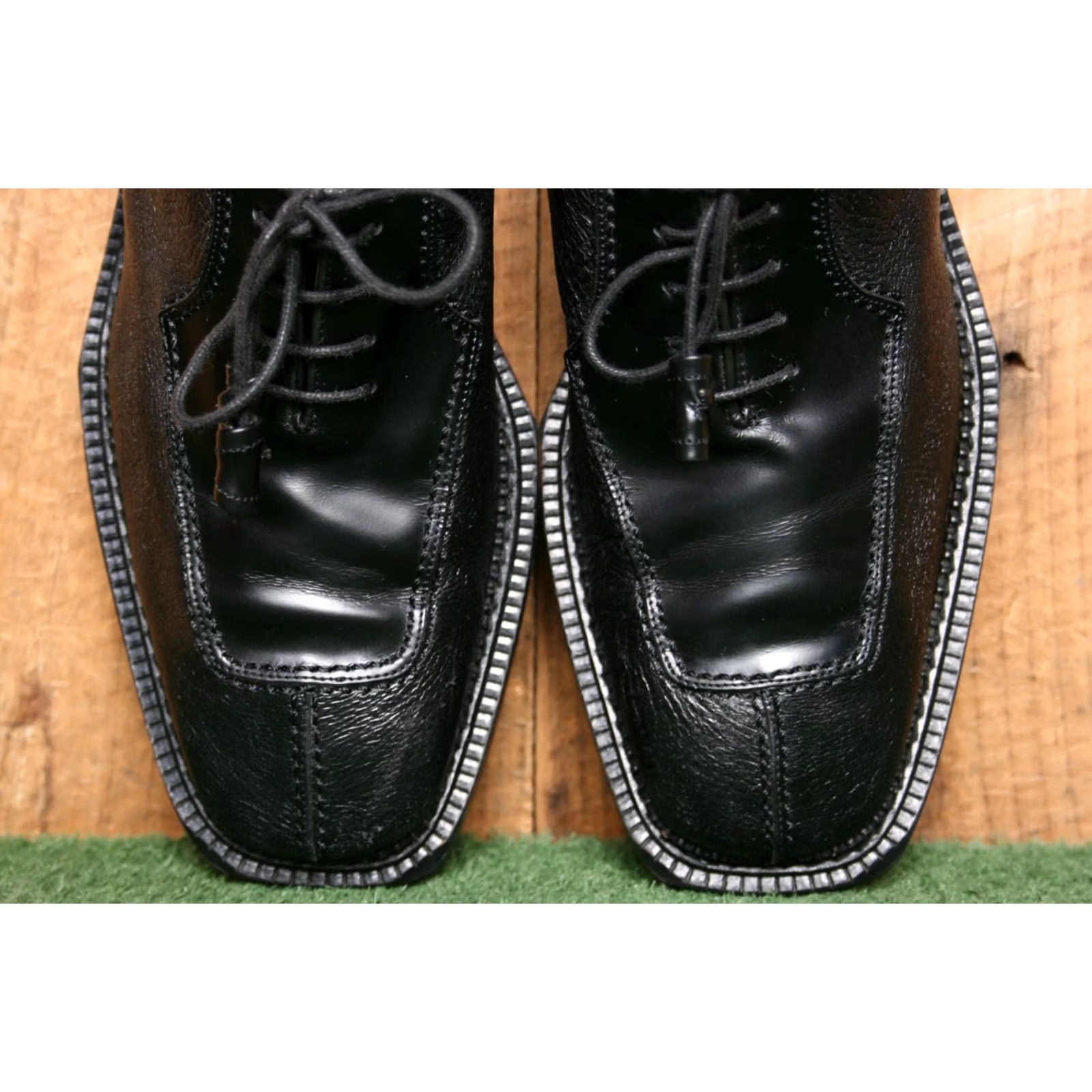 Mezlan MEZLAN Capella Black Leather Split Square Apron Toe Oxfords Sz. 9M Mens Dress Oxford Shoes Leather Upper Spain Capella Model"} Size US 9 / EU 42 - 6 Thumbnail