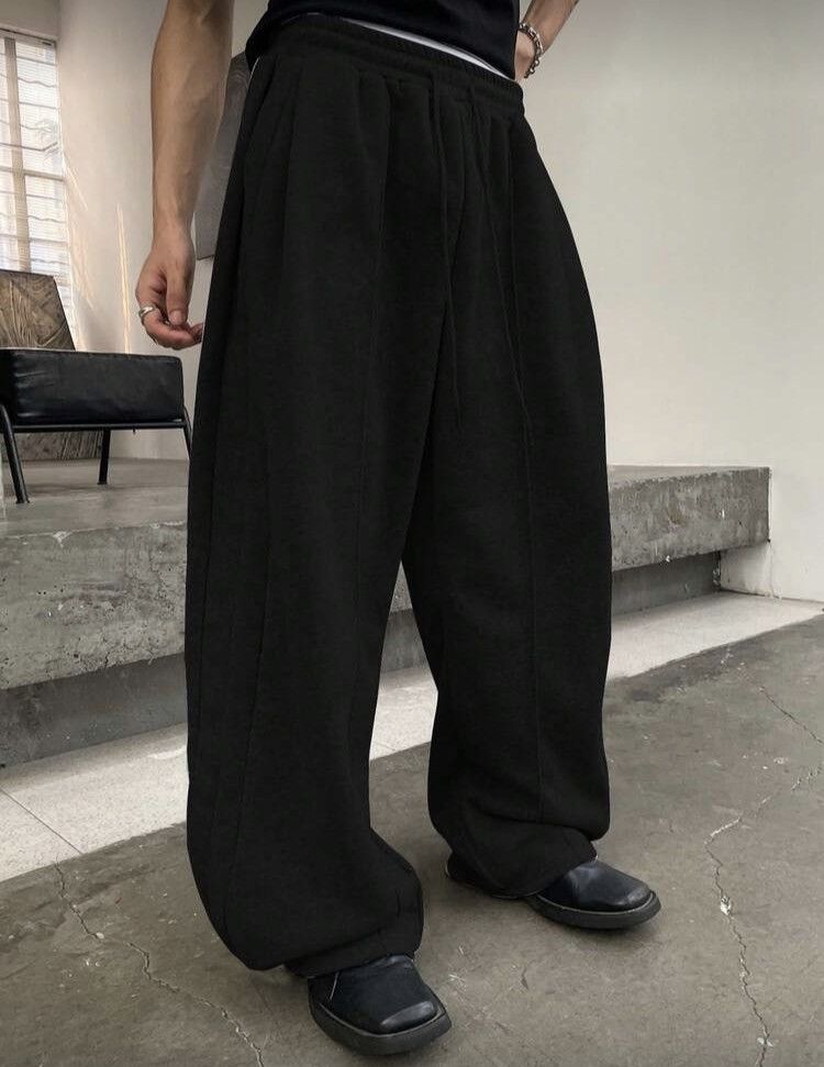 Japanese Brand Baggy Sweatpants - Retro Style Sportswear Fit Size US 29 - 4 Thumbnail
