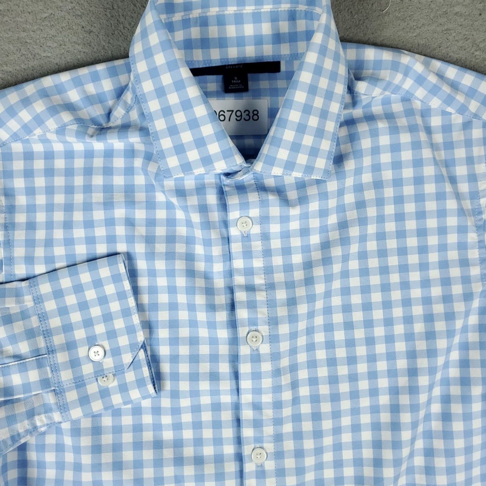 Mizzen+Main Mizzen+Main Shirt Mens Small Blue Plaid Stretch Button Up Long Sleeve Size US S / EU 44-46 / 1 - 2 Thumbnail