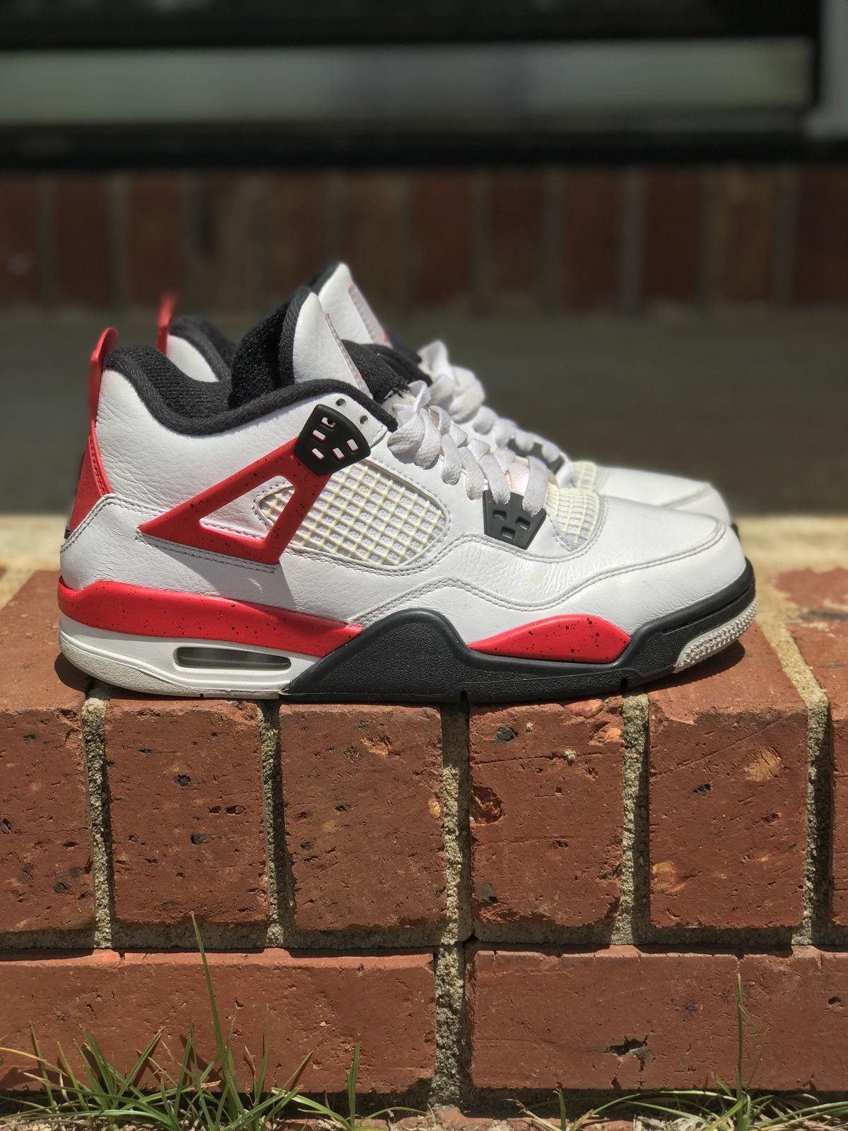 Jordan Brand Air Jordan Retro 4 “Red Cement” Size 7Y / 8.5 Wmns Size US 7 / EU 40 - 1 Thumbnail