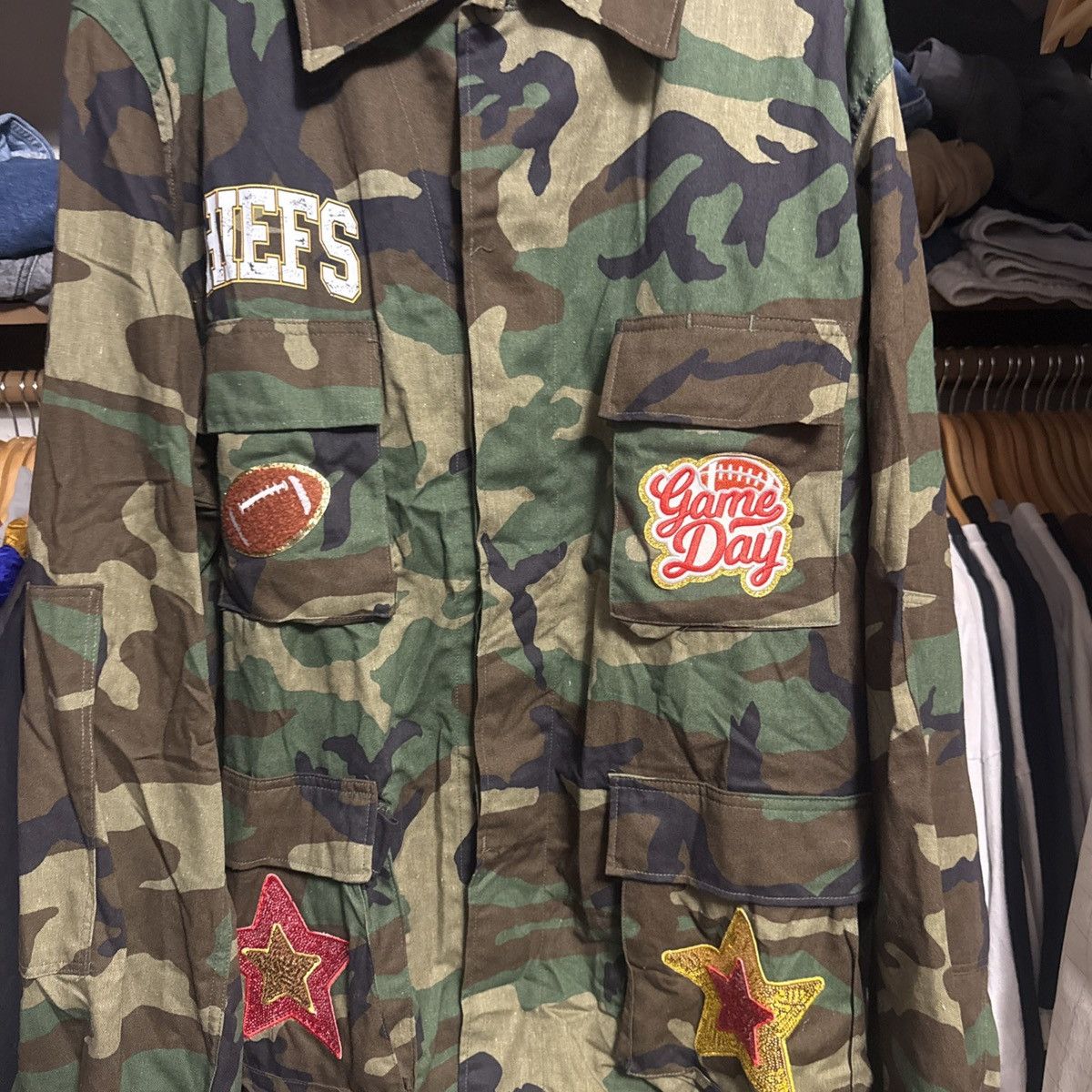 Other Kansas City Chiefs Camo Button Up Long Sleeve Jacket XL Size US XL / EU 56 / 4 - 2 Thumbnail