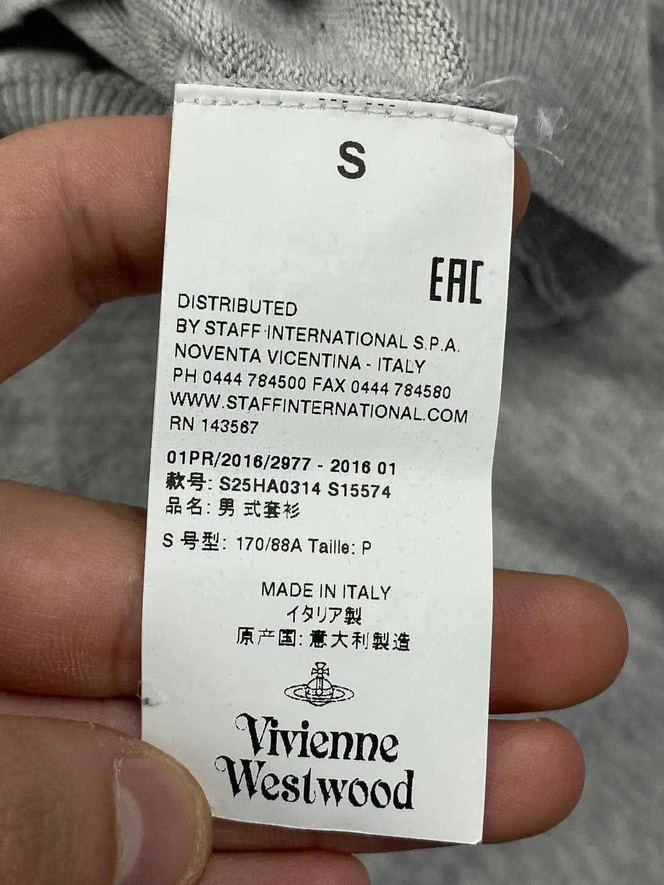 Vivienne Westwood Vivienne Westwood Knit V Neck Sweater Men Size S Gray Size US S / EU 44-46 / 1 - 4 Thumbnail