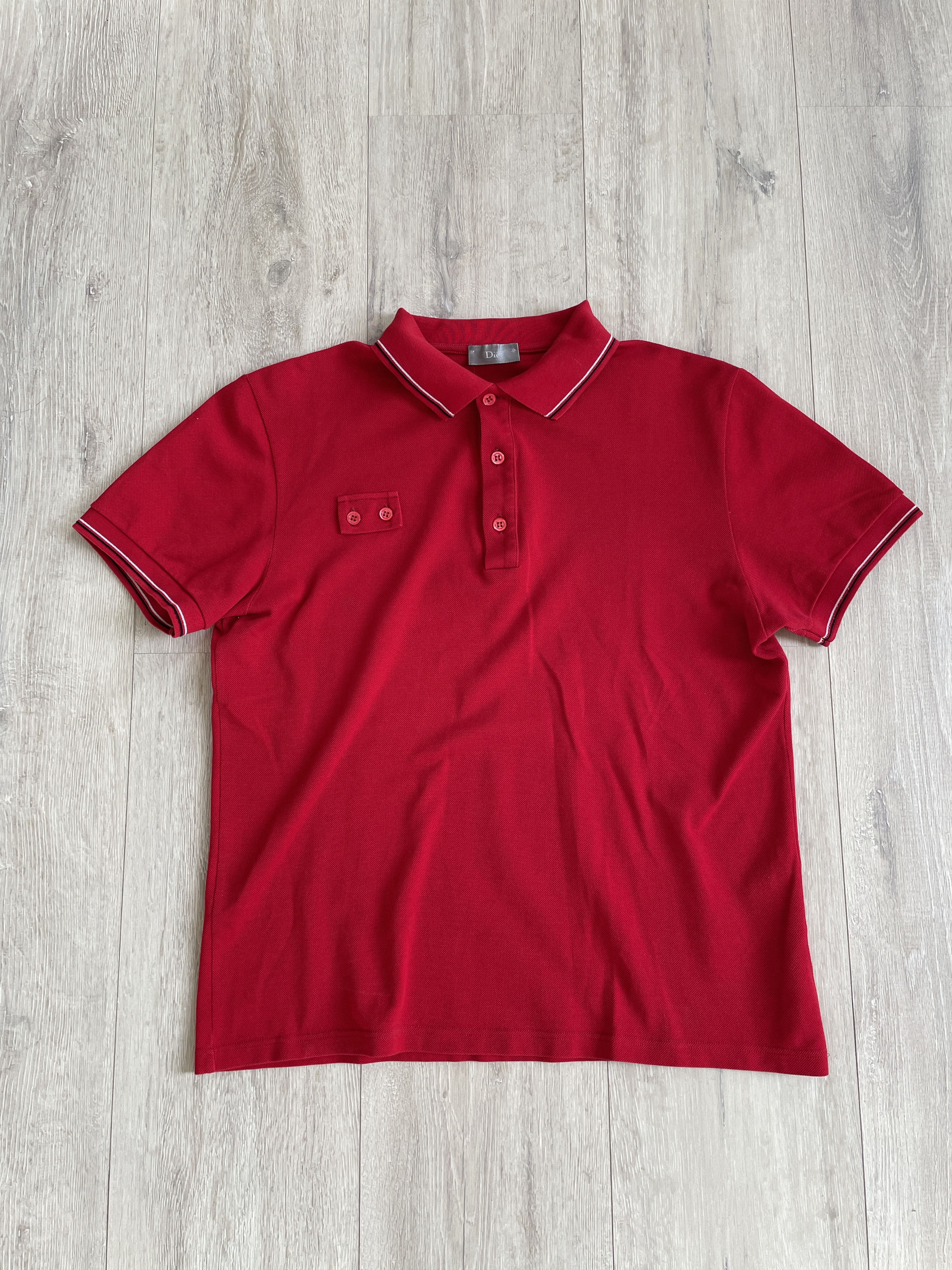 ディオールオム エディスリマン 2006SS ポロシャツ 赤 レッド アーカイブ】Dior homme 06ss エディ期 ポロシャツ S 赤 - メルカリ