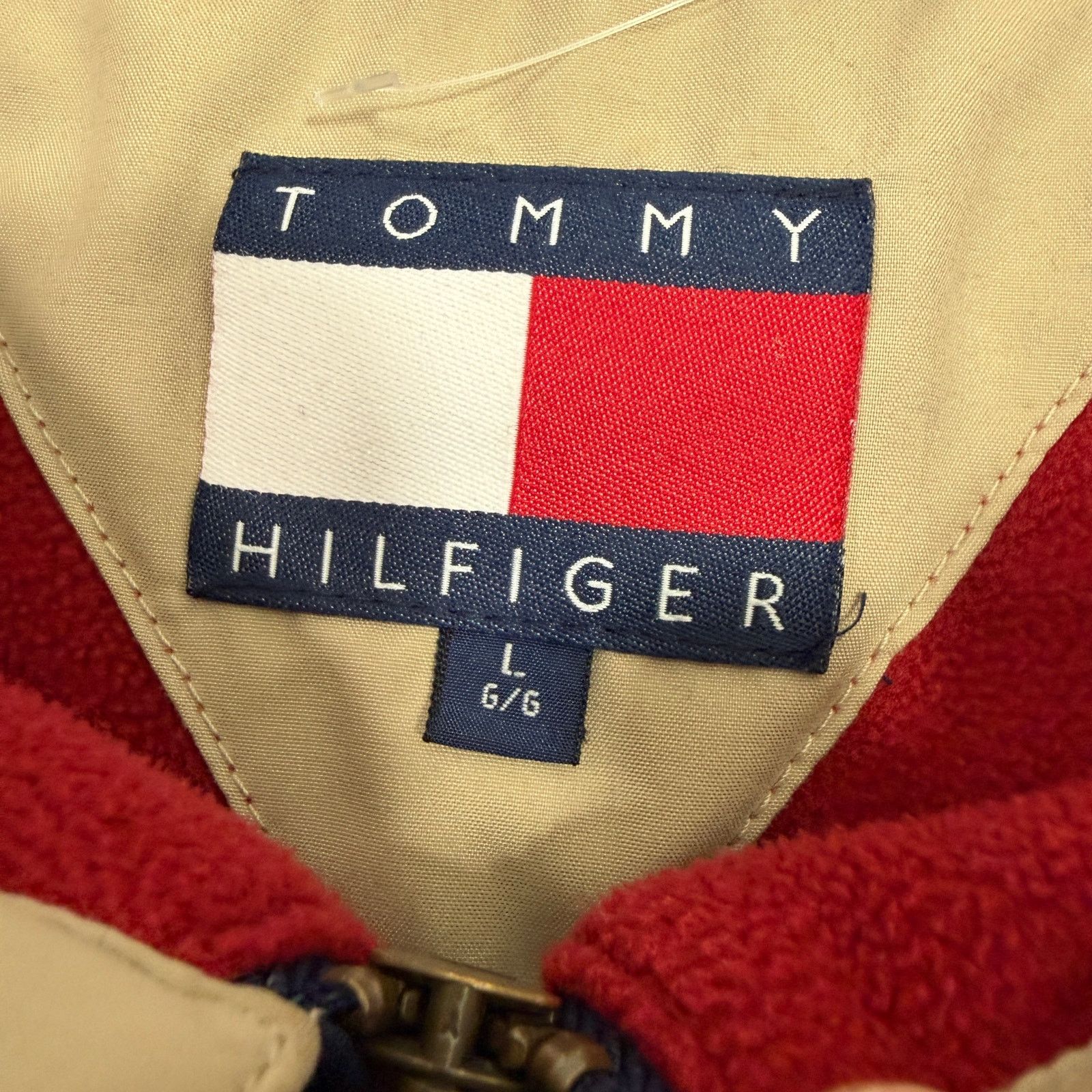 Tommy Hilfiger Vintage Tommy Hilfiger Bomber Jacket Large Blue Fleece Lined Size US L / EU 52-54 / 3 - 4 Thumbnail