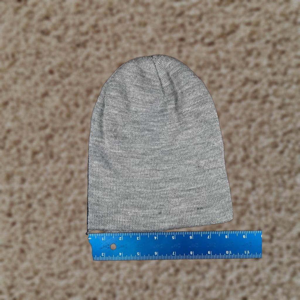 Vintage Polylana Beanie Toque Adult One Size Gray Knit Acrylic Polyester Blend Skate Hat Men Women Size ONE SIZE - 1 Thumbnail