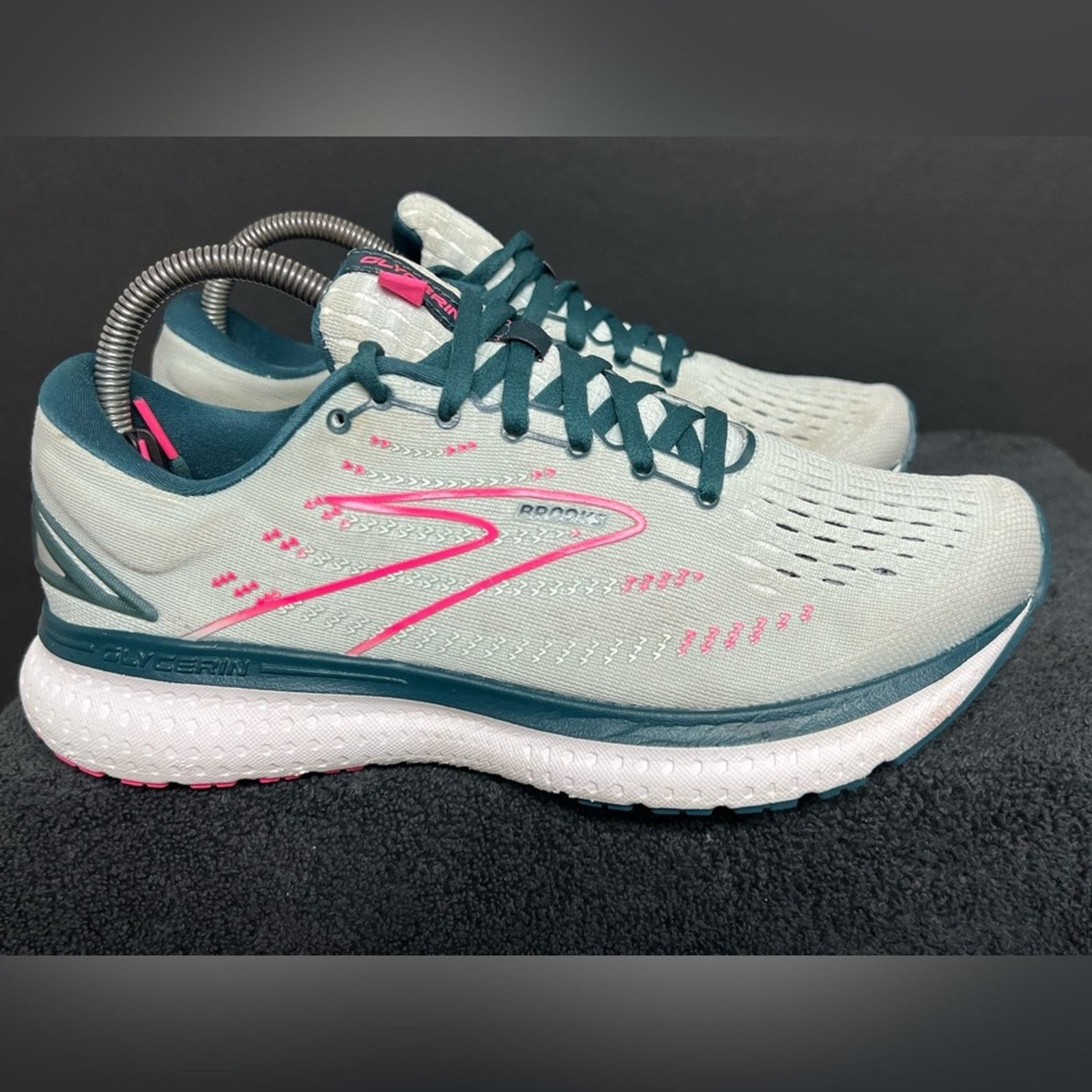 Brooks BROOKS Glycerin 19 Shoes WIDE Ice Flow Navy Pink Running Size US 9 / IT 39 - 2 Thumbnail
