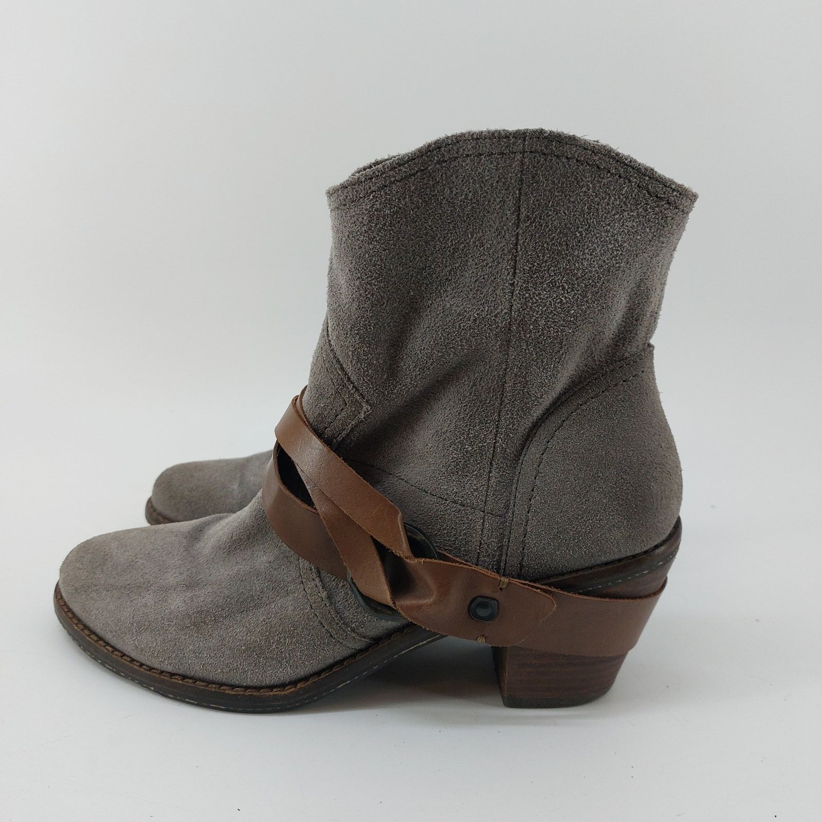 Other OTBT Bedford Sz 8M Gray Suede Leather Boots Ankle Bootie Size US 8 / IT 38 - 16 Thumbnail
