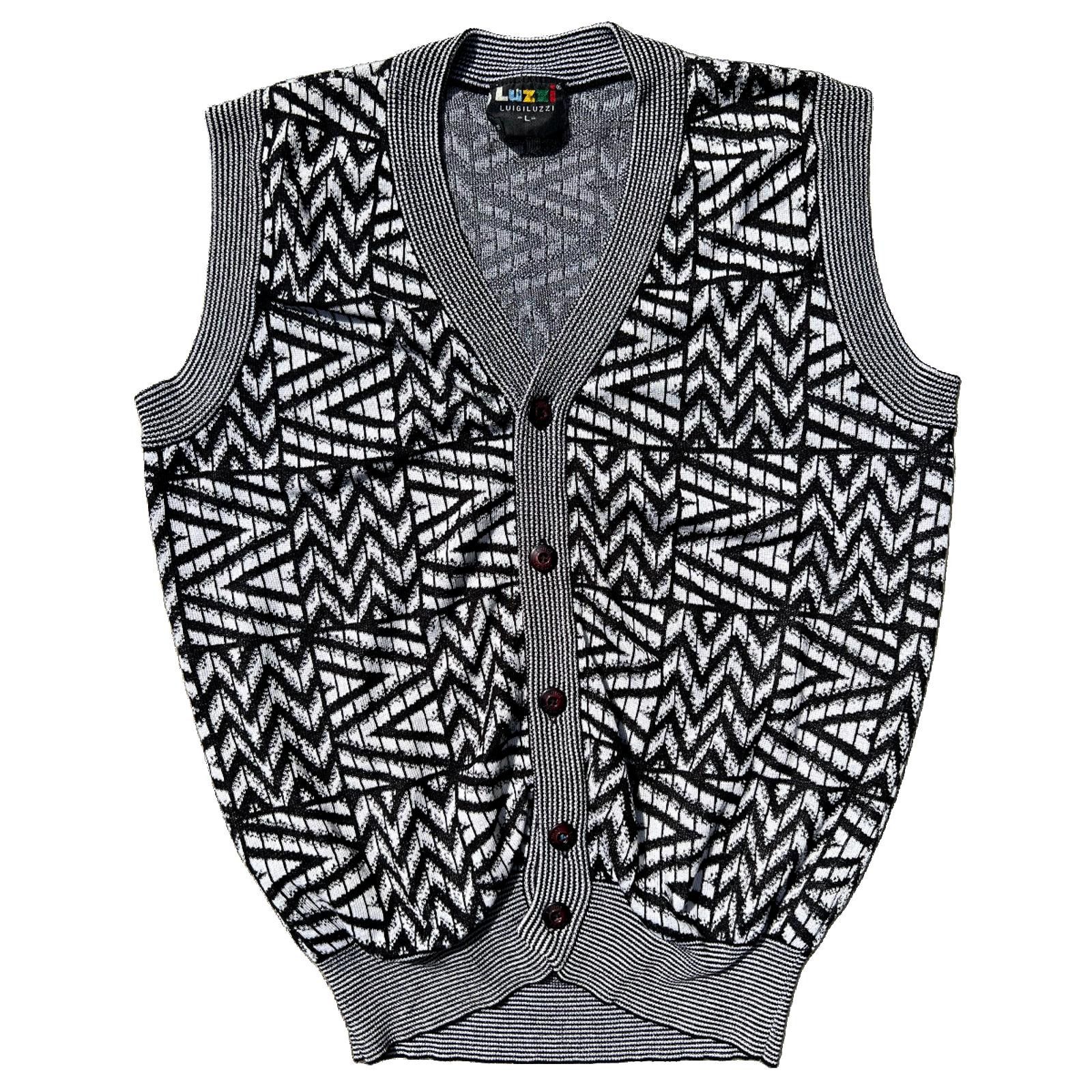 Other Luigi Luzzi Graphic Knit Vest 80s Size ONE SIZE - 1 Thumbnail