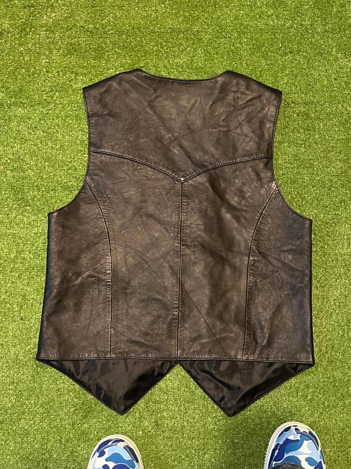 Other Vintage Genuine Leather Vest Size L / US 10 / IT 46 - 2 Thumbnail