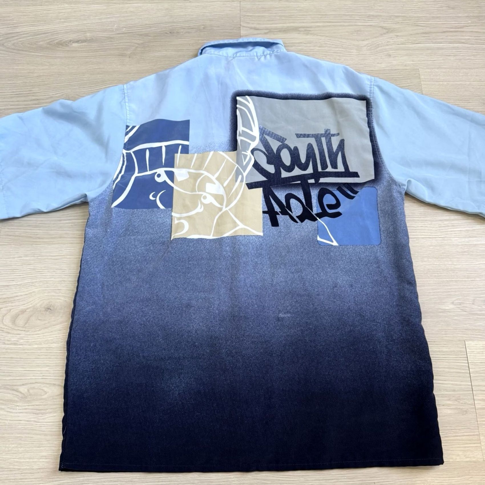 Southpole VINTAGE Southpole Shirt Mens M Blue DJ Rap Button Up Skater Hip Hop Retro Y2K Mens Size US M / EU 48-50 / 2 - 5 Thumbnail
