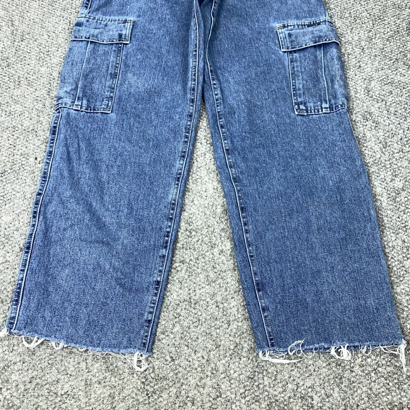 Lee VINTAGE Lee Cargo Jeans Mens 32x32 Denim Straight Relaxed Fit Workwear 90s USA Baggy Size US 32 / EU 48 - 4 Thumbnail
