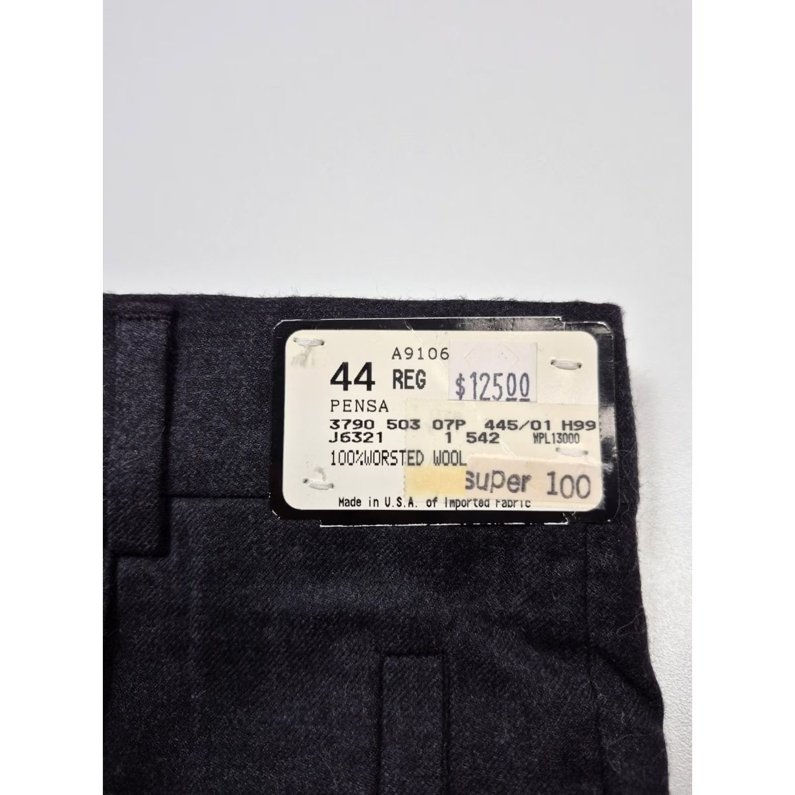 Vintage Fioravanti Dress Pants Mens 44 Regular Gray Wool Pleated Straight Classic Fit Back Welt Pockets Mens Size US 44 / EU 60 - 3 Thumbnail