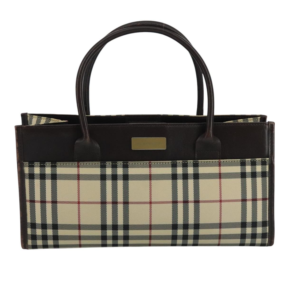Burberry Nova Check Beige Canvas Handbag (Pre-Owned) Size ONE SIZE - 1 Thumbnail