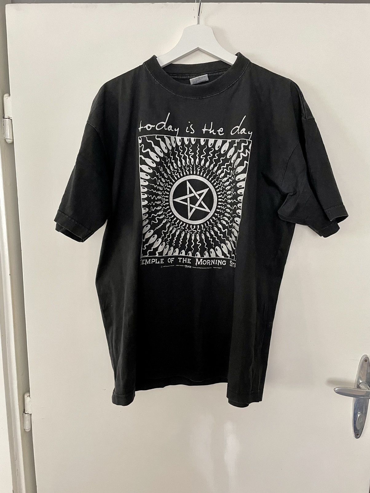 image of Band Tees x Vintage Today Is The Day Temple Of The Morning Star 1997 Vintage Tee in Black (Size XL)