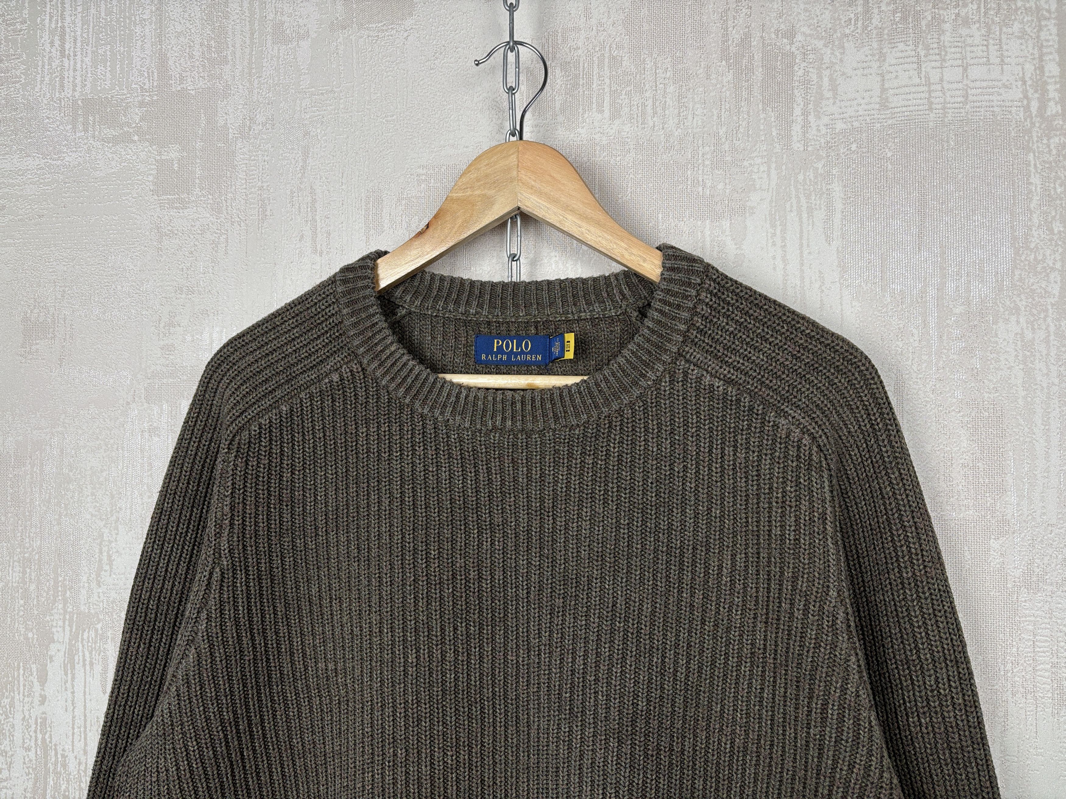 Polo Ralph Lauren Polo Ralph Lauren Crew Neck Fisherman Sweater Olive Size US M / EU 48-50 / 2 - 3 Thumbnail