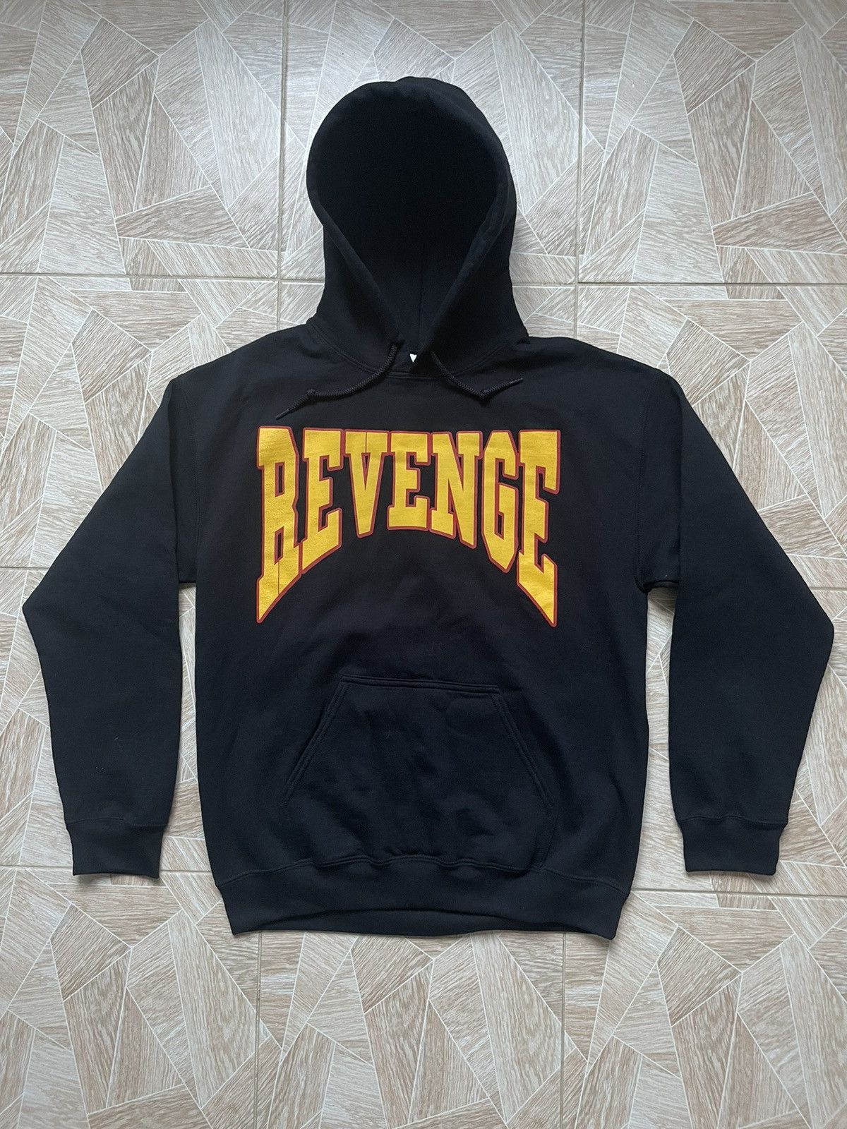 image of Revenge Drake Ovo Summer Sixteen Tour Rap Hoodie in Black/Orange, Men's (Size Medium)