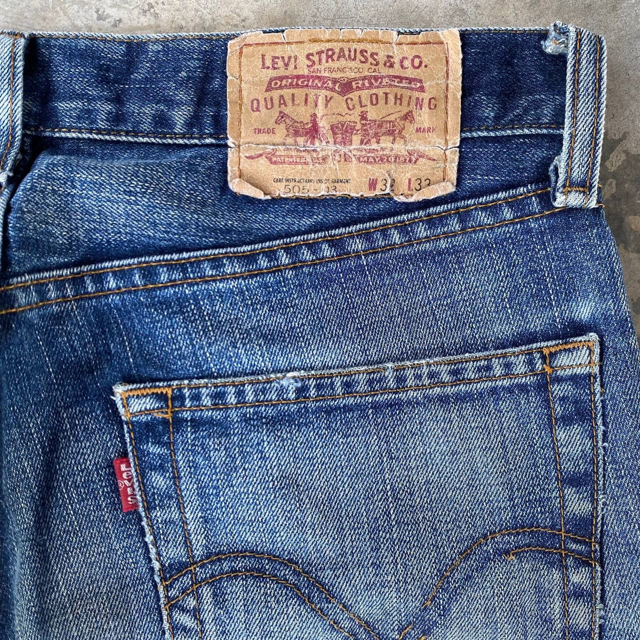 Levi's VINTAGE LEVIS 505 JAPAN DISTRESSED DENIM W32X33 Size US 32 / EU 48 - 5 Thumbnail