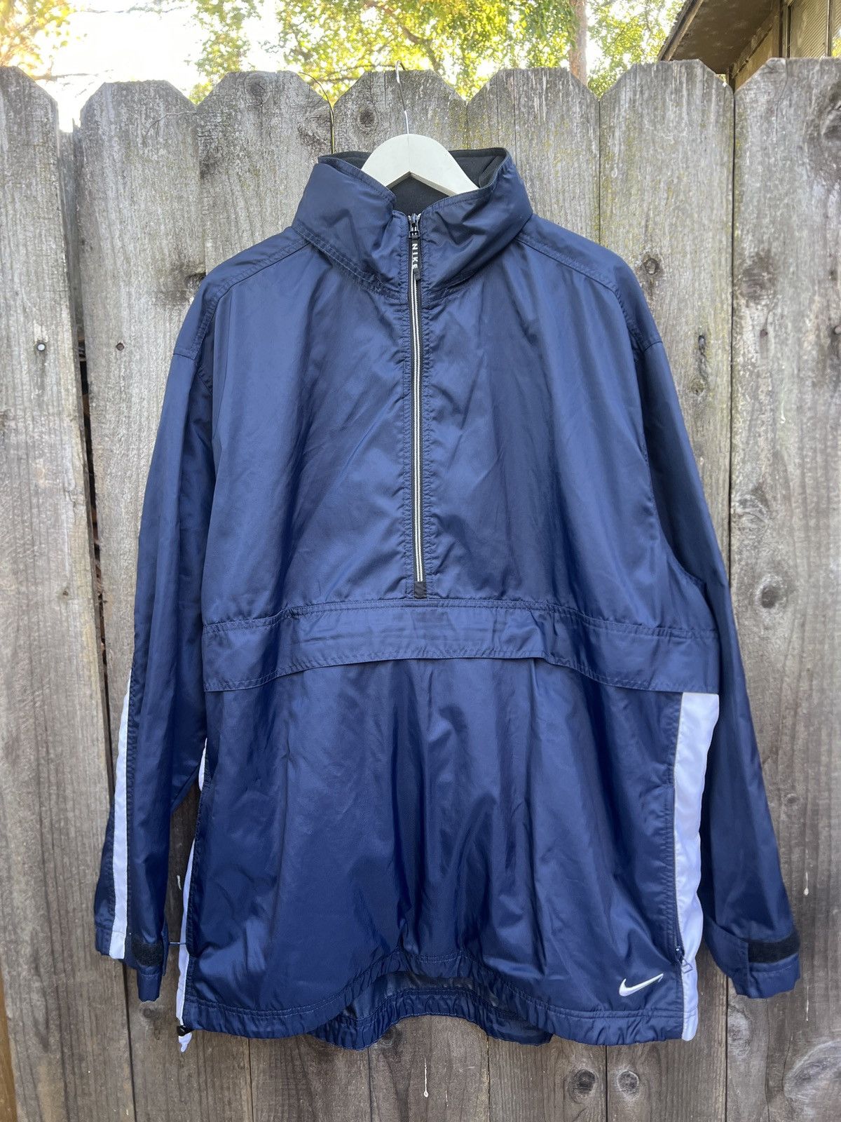 Nike 90’s Vintage Nike Red Swoosh Jacket Retractable Hood Size US XL / EU 56 / 4 - 1 Thumbnail