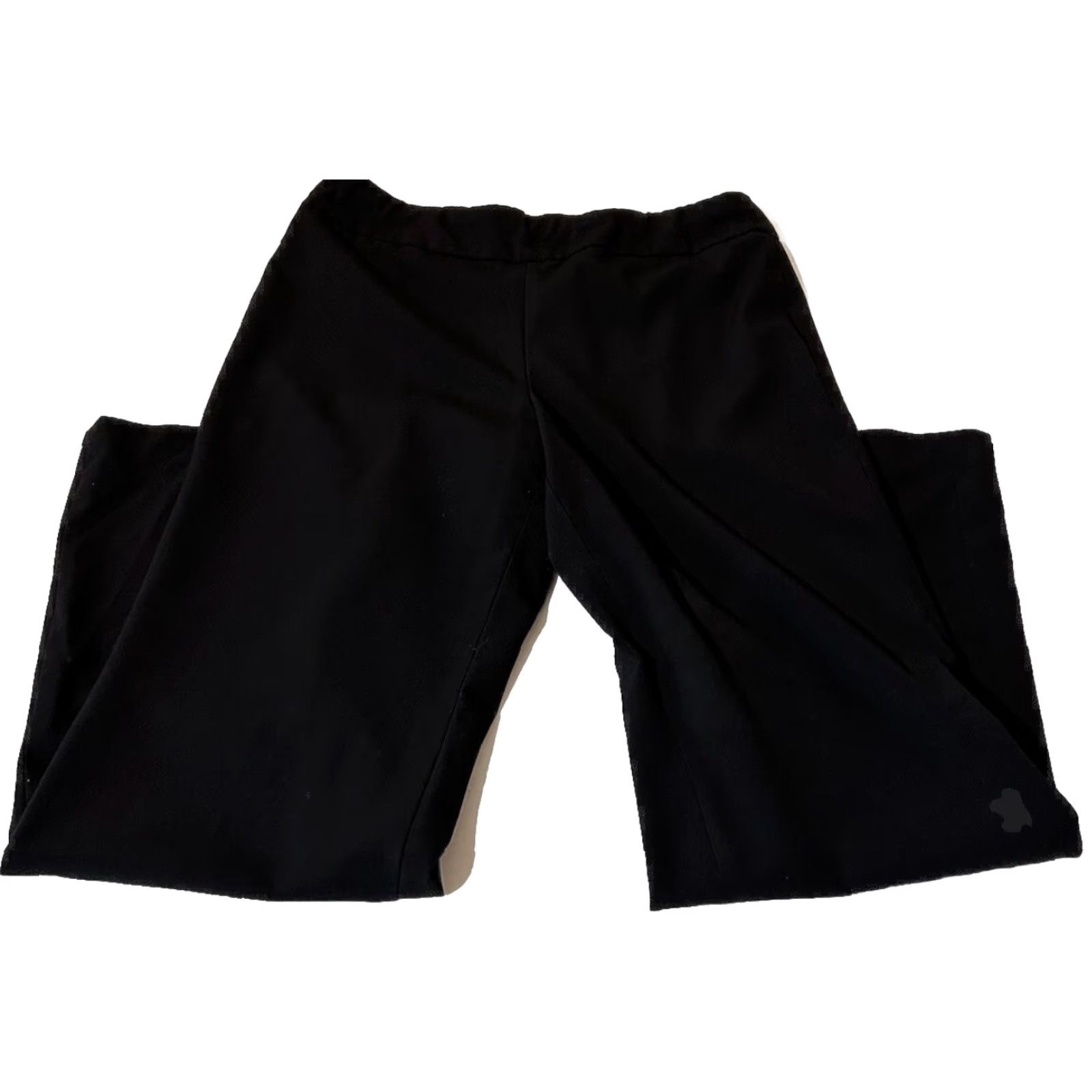 Vintage Preswick & Moore Wide Leg Pants Women Size 10 Pull On 30x29 Black Knit Sprin/Summer/Fall Bohemian Preppy Womens Size 32" / US 10 / IT 46 - 2 Thumbnail