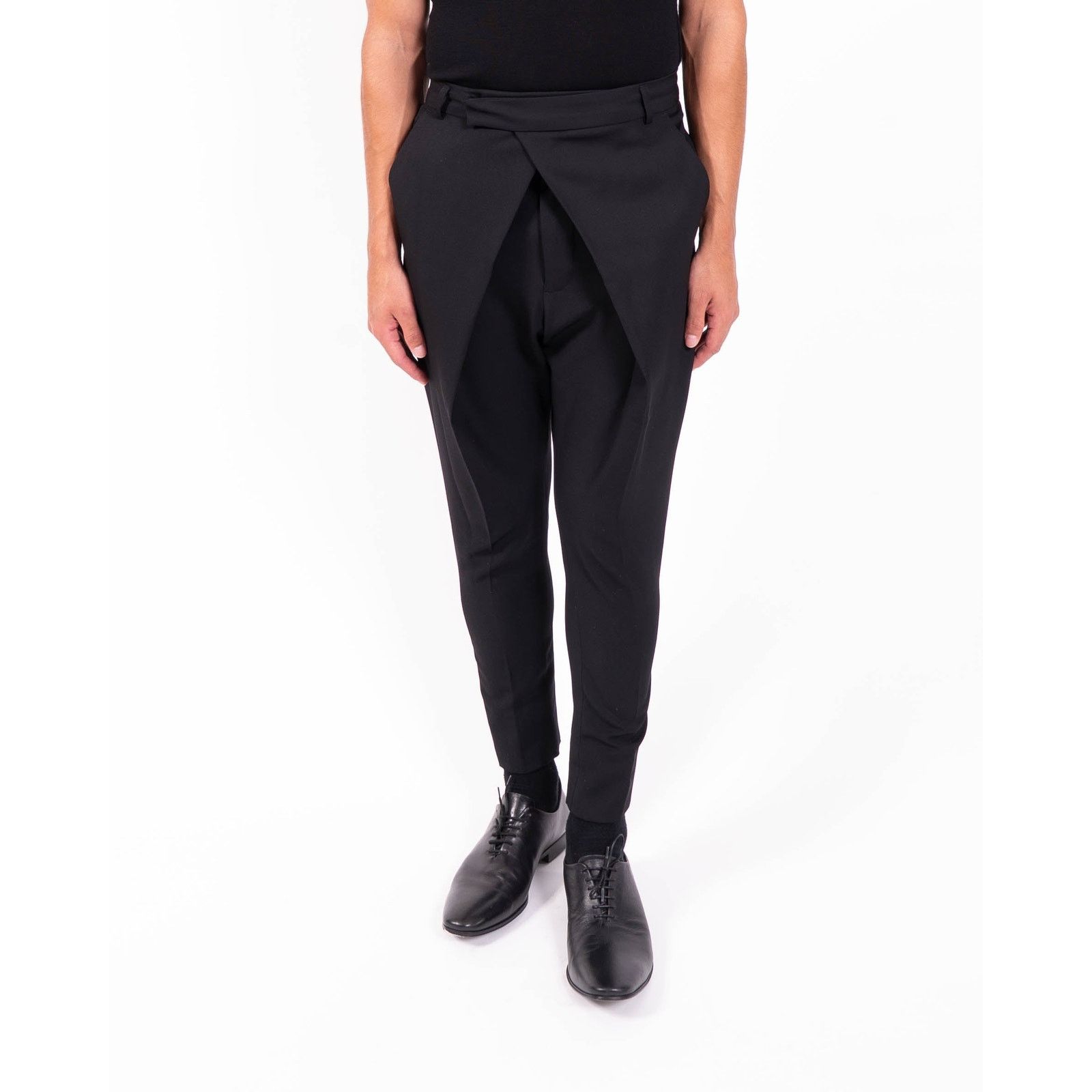Haider Ackermann FW14 Origami Trousers in Black Wool Size US 28 / EU 44 - 3 Thumbnail