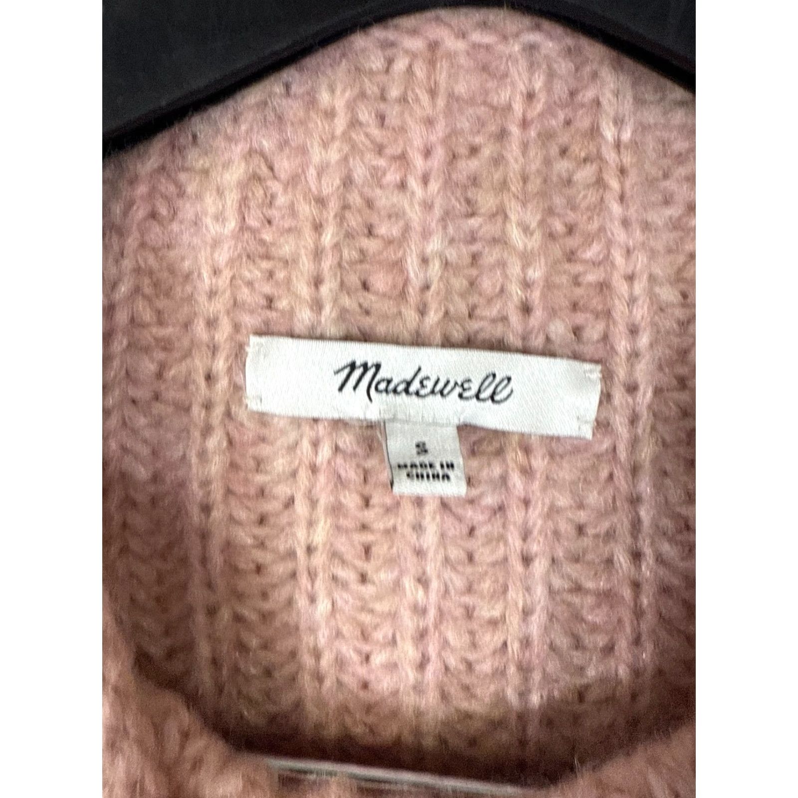 Madewell Madewell Pullover Sweater Womens S Pink Wool Blend Mock Neck Chunky-Knit Long Sleeve Womens Size S / US 4 / IT 40 - 7 Thumbnail