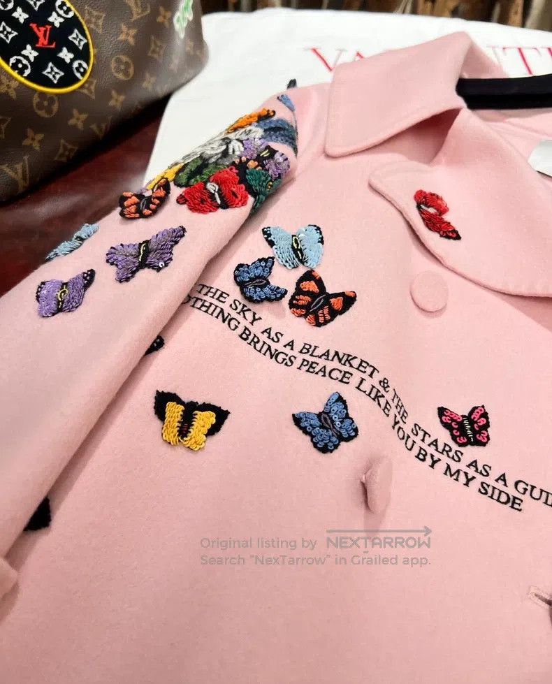Valentino Valentino Heavy industry embroidered wool and cashmere coa Size M / US 6-8 / IT 42-44 - 4 Thumbnail