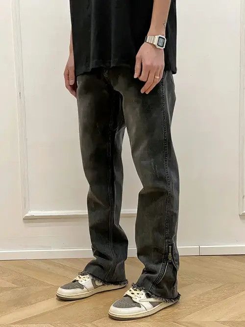 Jean Matsuoka x Miho washed faded utility bootcut hiphop jeans Size US 34 / EU 50 - 5 Thumbnail