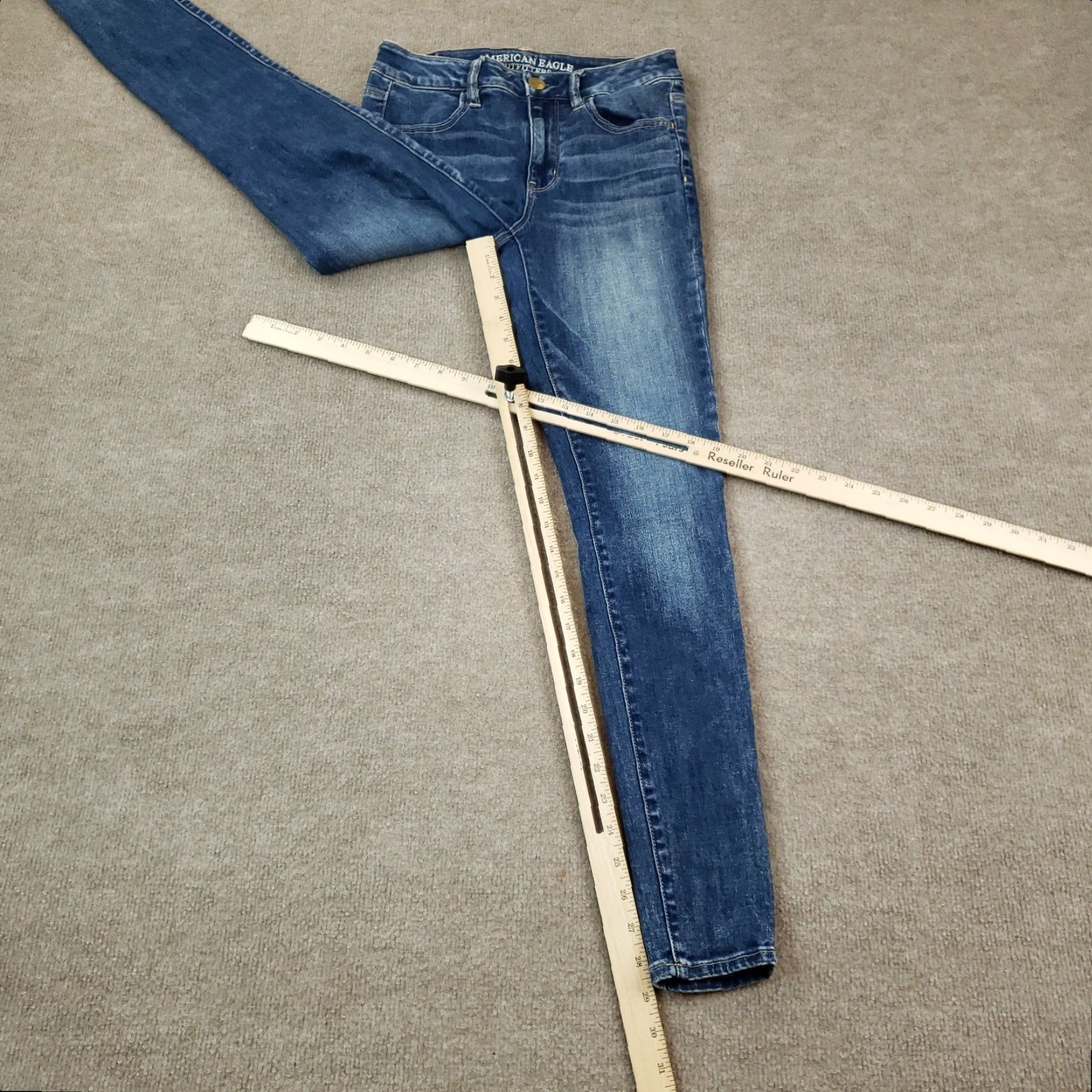 American Eagle Outfitters American Eagle Blue Mid Rise Jegging Stretch Jeans Womens Size 4 Size 27" / US 4 / IT 40 - 2 Thumbnail