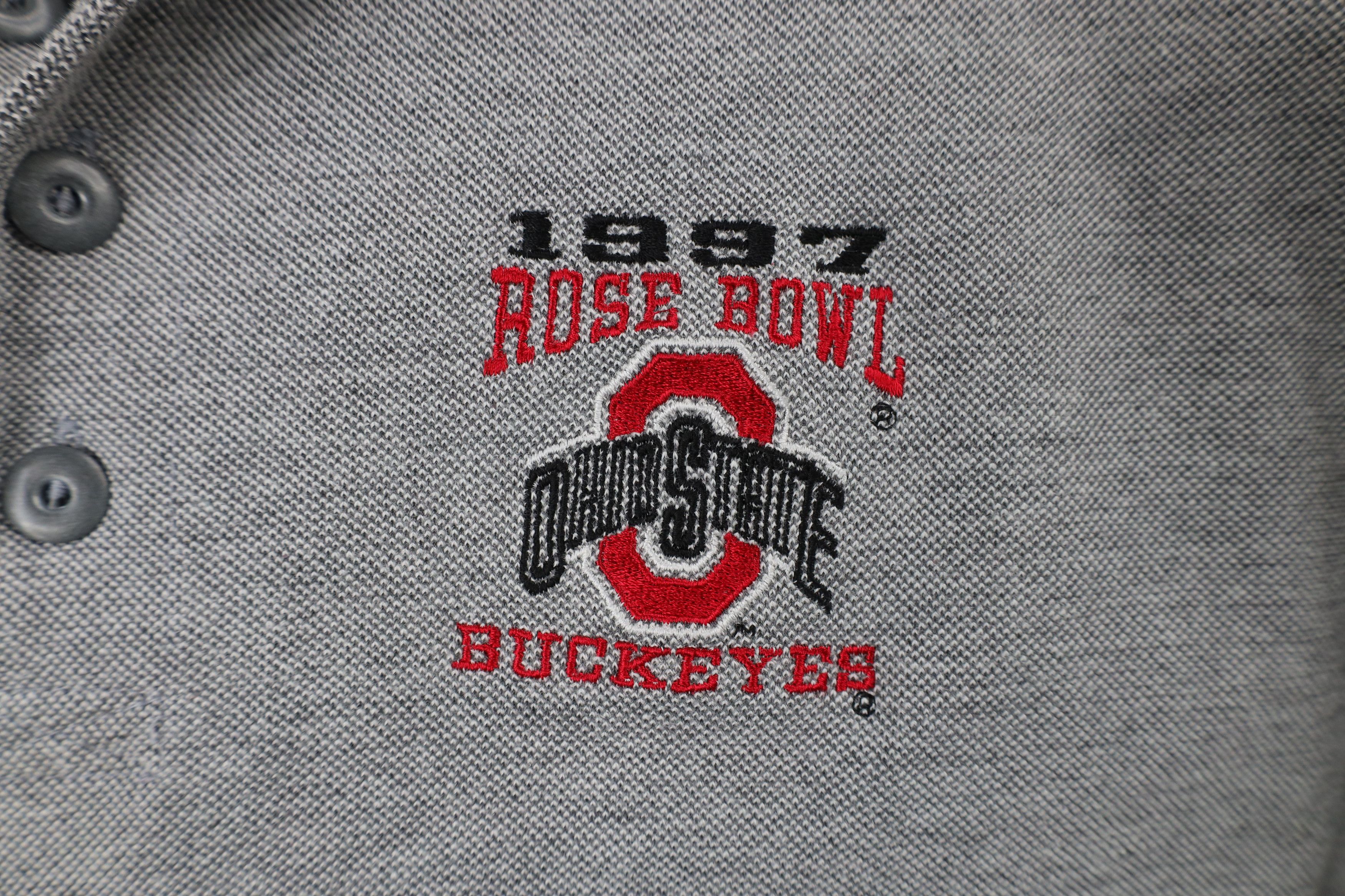 Vintage Vintage 90s 1997 Rose Ohio State University Football Polo Size US M / EU 48-50 / 2 - 4 Thumbnail