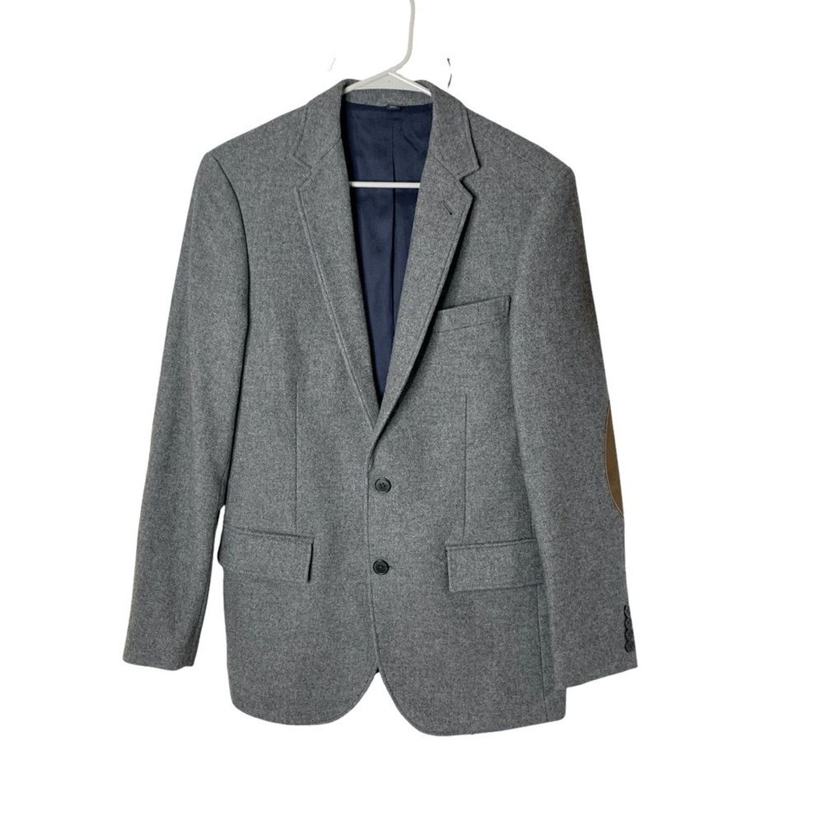 J.Crew J Crew Wool Blend Suede Elbow Patch Sports Jacket Blazer Men Size 36R - 4 Thumbnail