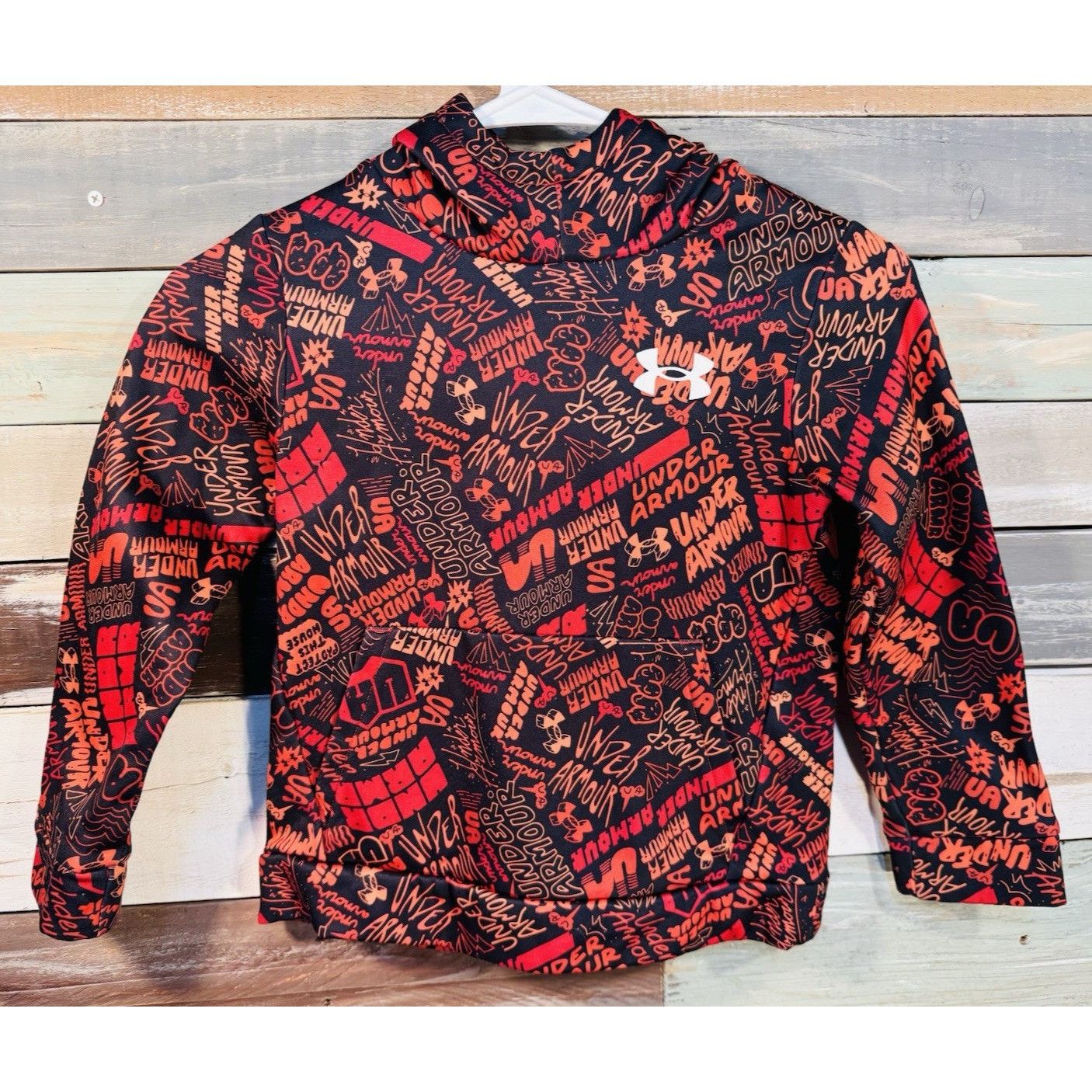 Under Armour Under Armour Red Logo Pullover Hoodie Sweater Jacket Boys Yo Size US XS / EU 42 / 0 - 2 Thumbnail