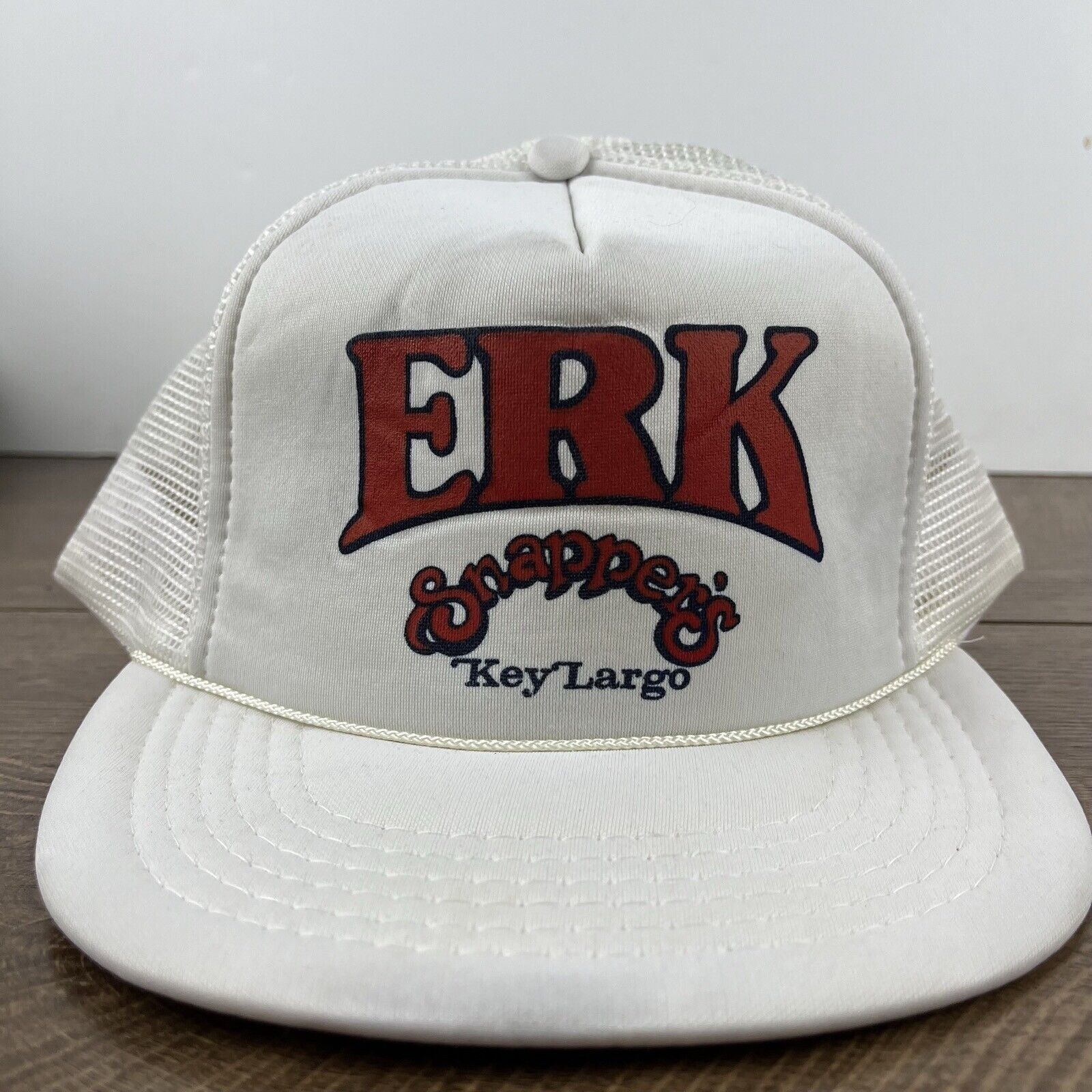 Other ERK Snappers hat Key Largo Snapback Hat White Hat Adjustable Size ONE SIZE - 7 Thumbnail