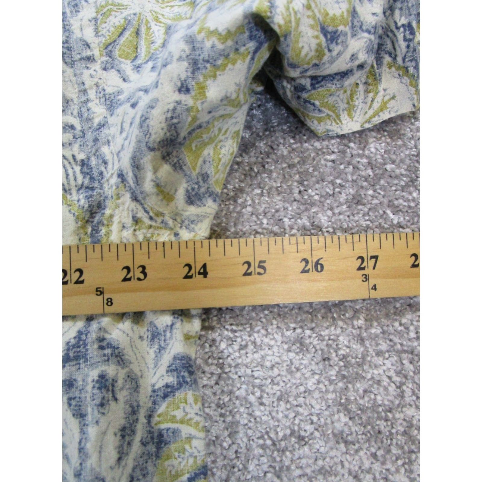 Orvis Orvis Hawaiian Shirt Mens XL Beige Green Floral Cotton Button-Up Shirt Size US XL / EU 56 / 4 - 6 Thumbnail