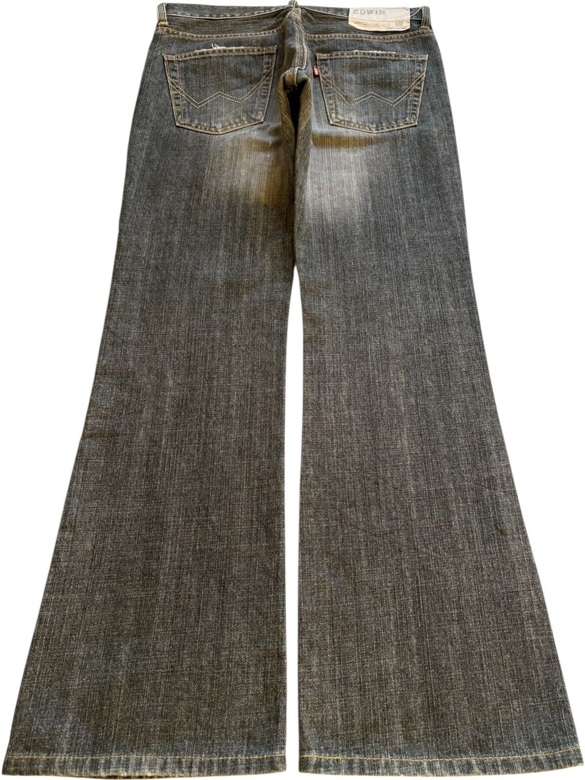 Edwin × Japanese Brand Exclusive Vintage Edwin Distressed Ripped Bootcut Flare Jean Size US 32 / EU 48 - 2 Thumbnail