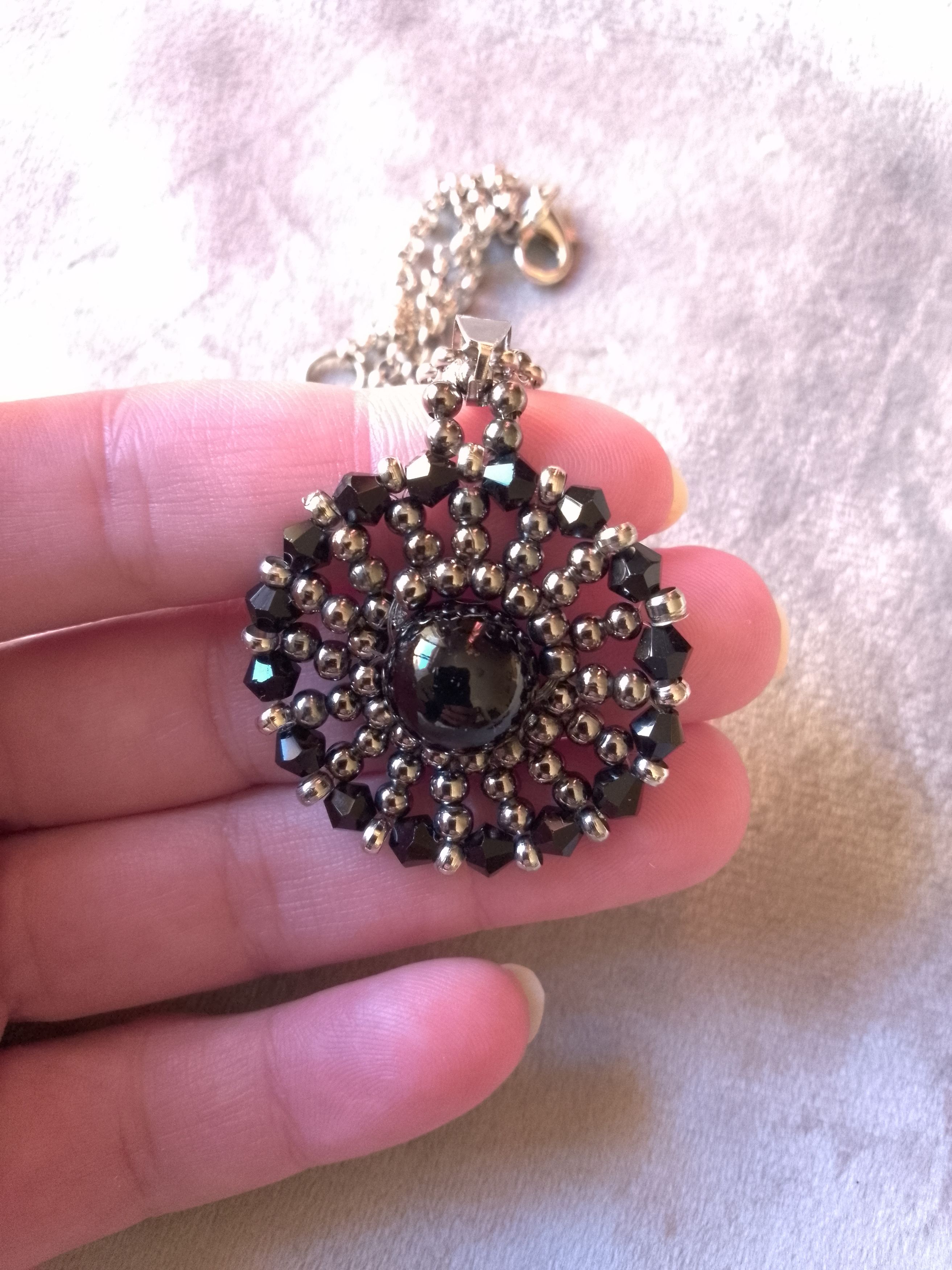 Handmade Necklace Pendant Black Pearls Earrings Beaded Size ONE SIZE - 5 Thumbnail