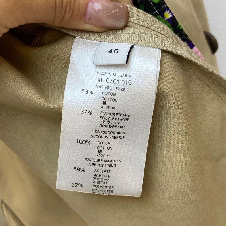 Givenchy Givenchy Size40 Printed Assembled Floral Pattern Trench Coa Size US M / EU 48-50 / 2 - 4 Thumbnail