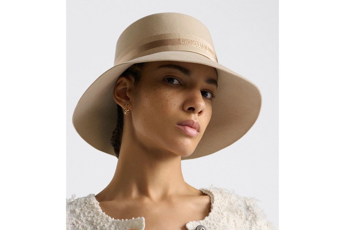 Dior o1w1db10326 Size:OS/D-Bobby Large Brim Hat in Beige Size ONE SIZE - 5 Thumbnail