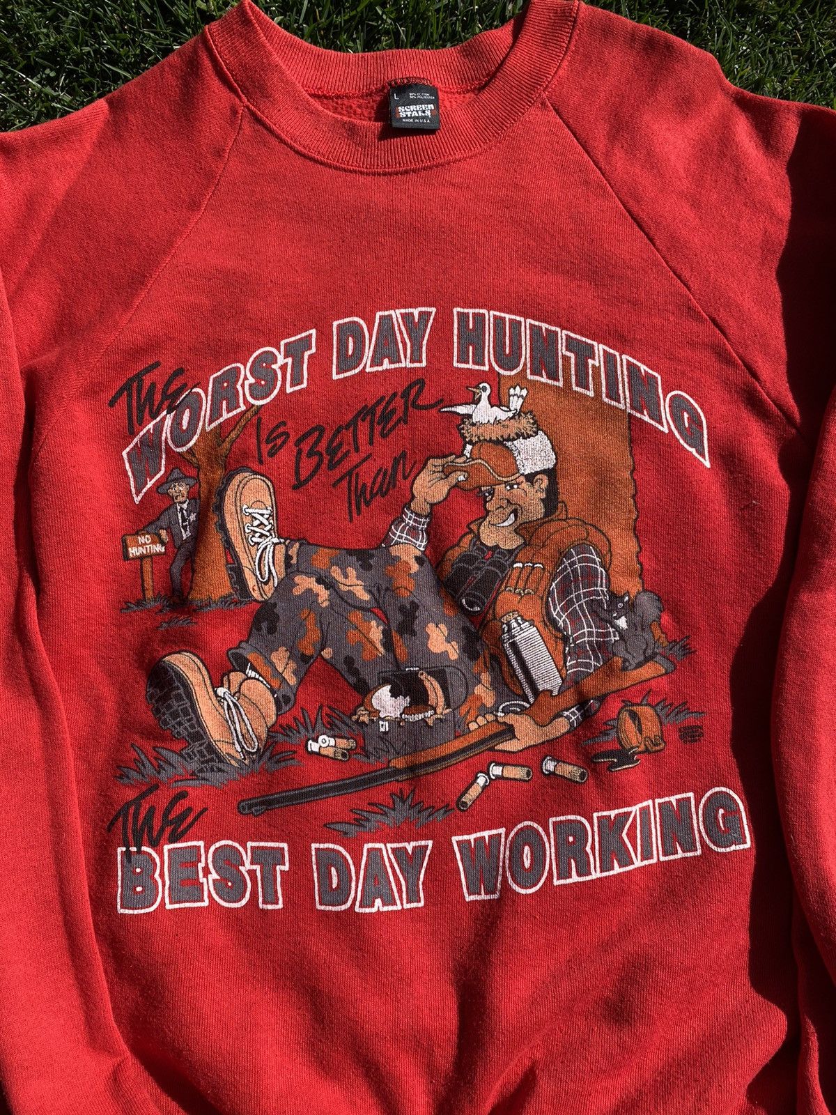 Vintage VINTAGE 1980’s Hunting Crewneck Size US L / EU 52-54 / 3 - 2 Thumbnail