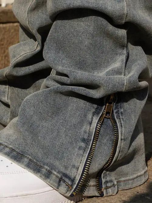Japanese Brand Nozomi x Kaori Straight fit DRIP TRAP Denim jeans Size US 32 / EU 48 - 3 Thumbnail