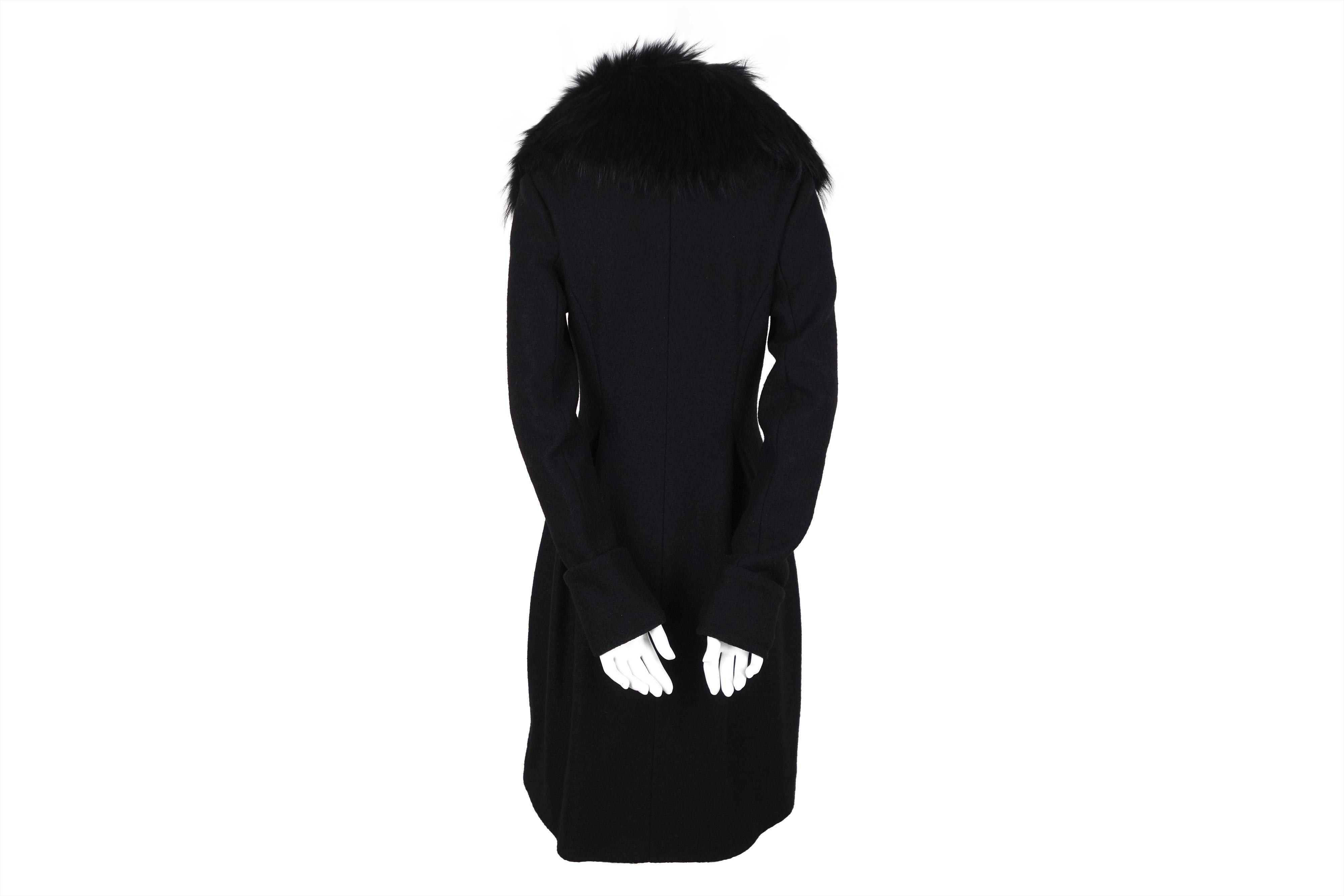 plein sud Plein Sud Wool Coat Fur Collar Long Jacket Faycal Amor US 4 Size XS / US 0-2 / IT 36-38 - 3 Thumbnail