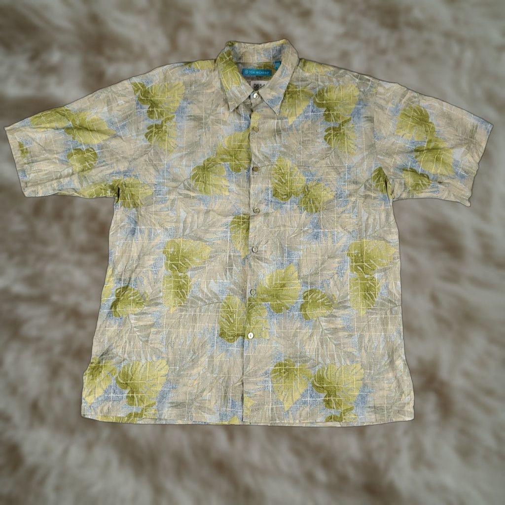 Tori Richard Tori Richard Shirt Mens L Green Floral Button-Up Short Sleeve Casual Shirt Size US L / EU 52-54 / 3 - 1 Thumbnail