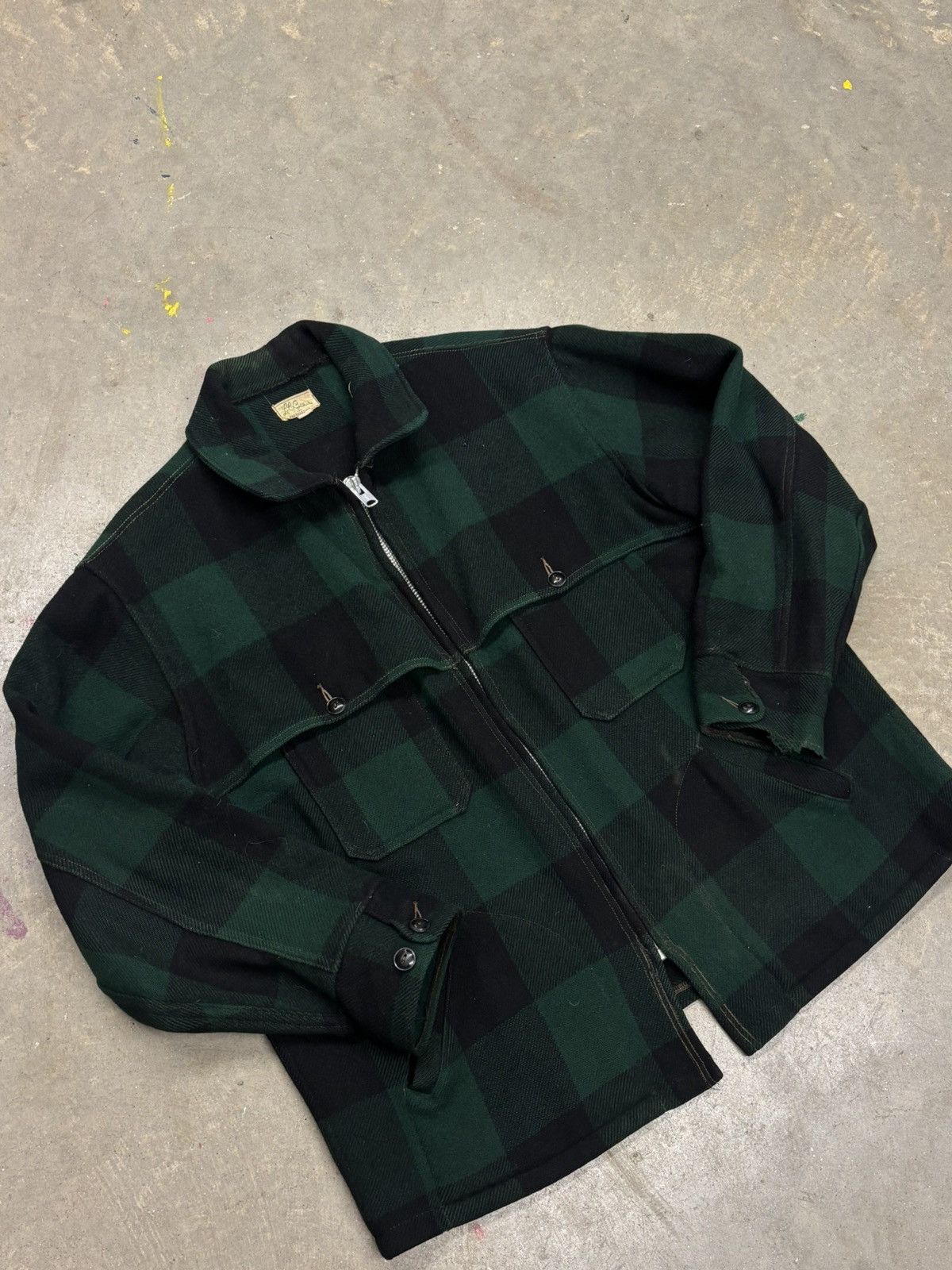 L.L. Bean True vintage 1950s green plaid L.L BEAN wool coat Size US L / EU 52-54 / 3 - 1 Thumbnail