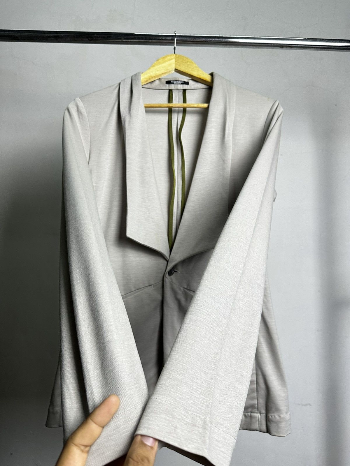 Designer × Le Grande Bleu (L.G.B.) × Tornado Mart Tornado Mart Open Front One Button Jacket Size S / US 4 / IT 40 - 8 Thumbnail