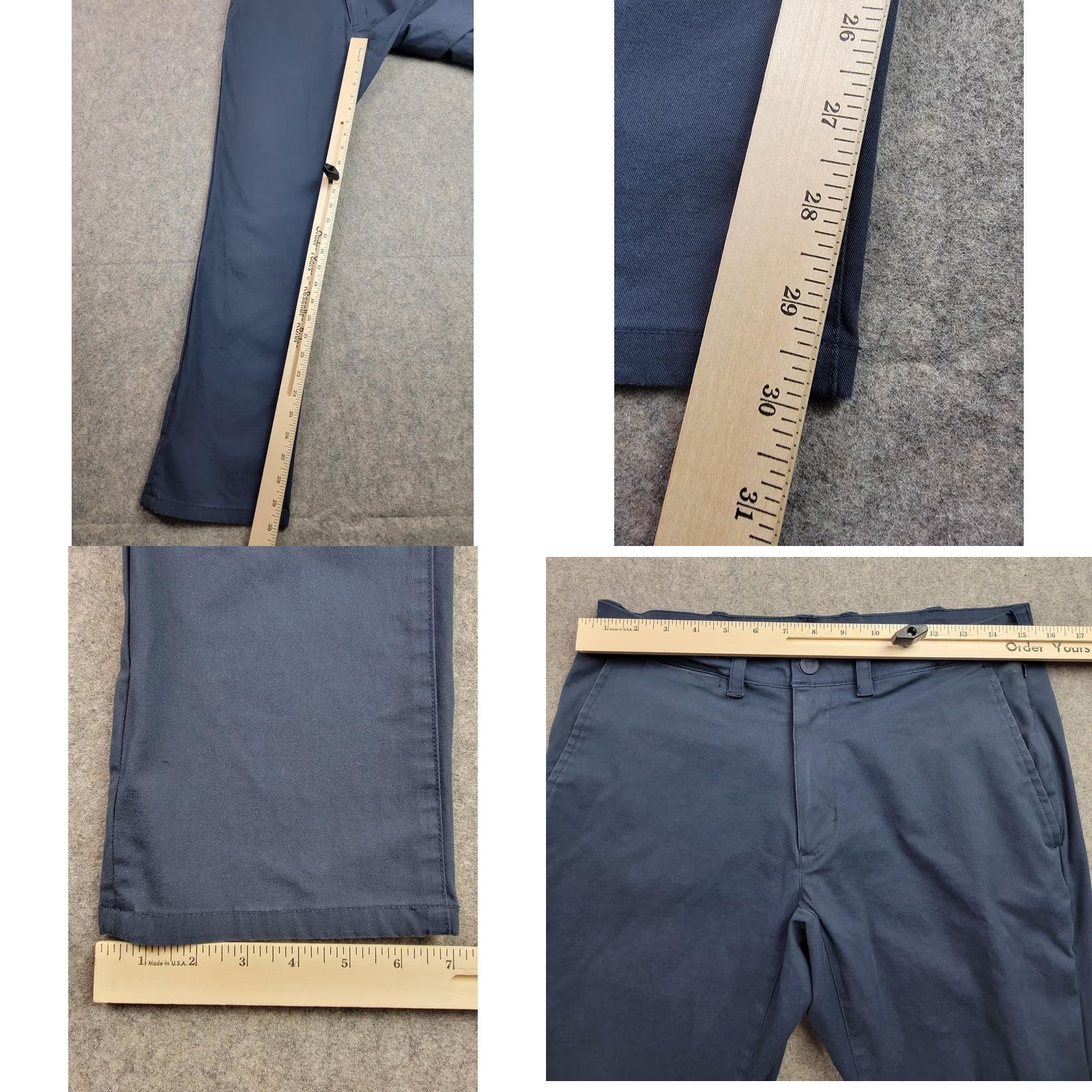 Vintage Mack Weldon Pants Mens 30x32 Blue Straight Fit Lyocell Cotton Stretch Casual Chino Size US 30 / EU 46 - 9 Thumbnail