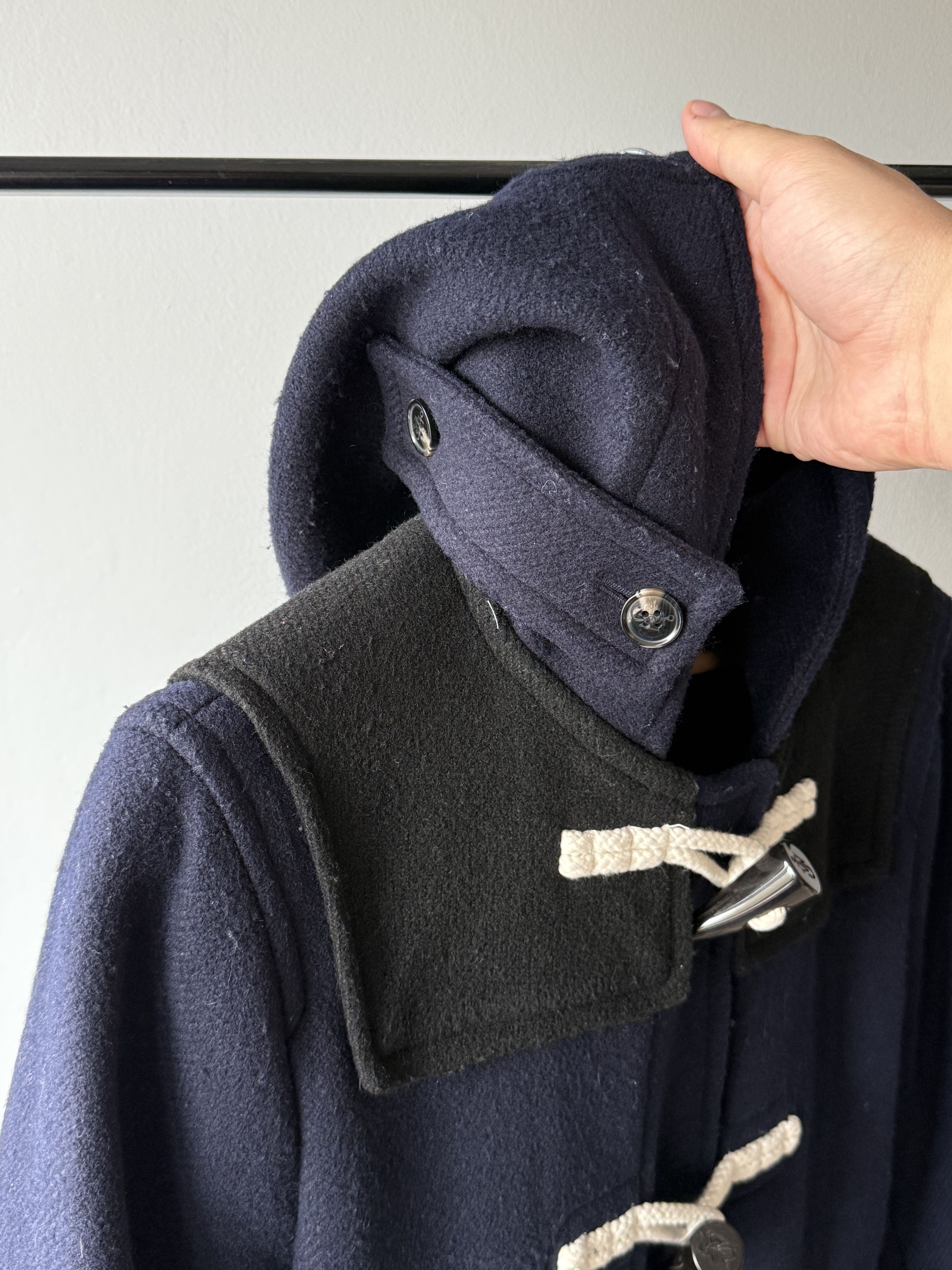 JW Anderson × Uniqlo 2017 J.W. Anderson x Uniqlo Blue Wool Hooded Duffle Coat Size M / US 6-8 / IT 42-44 - 9 Thumbnail