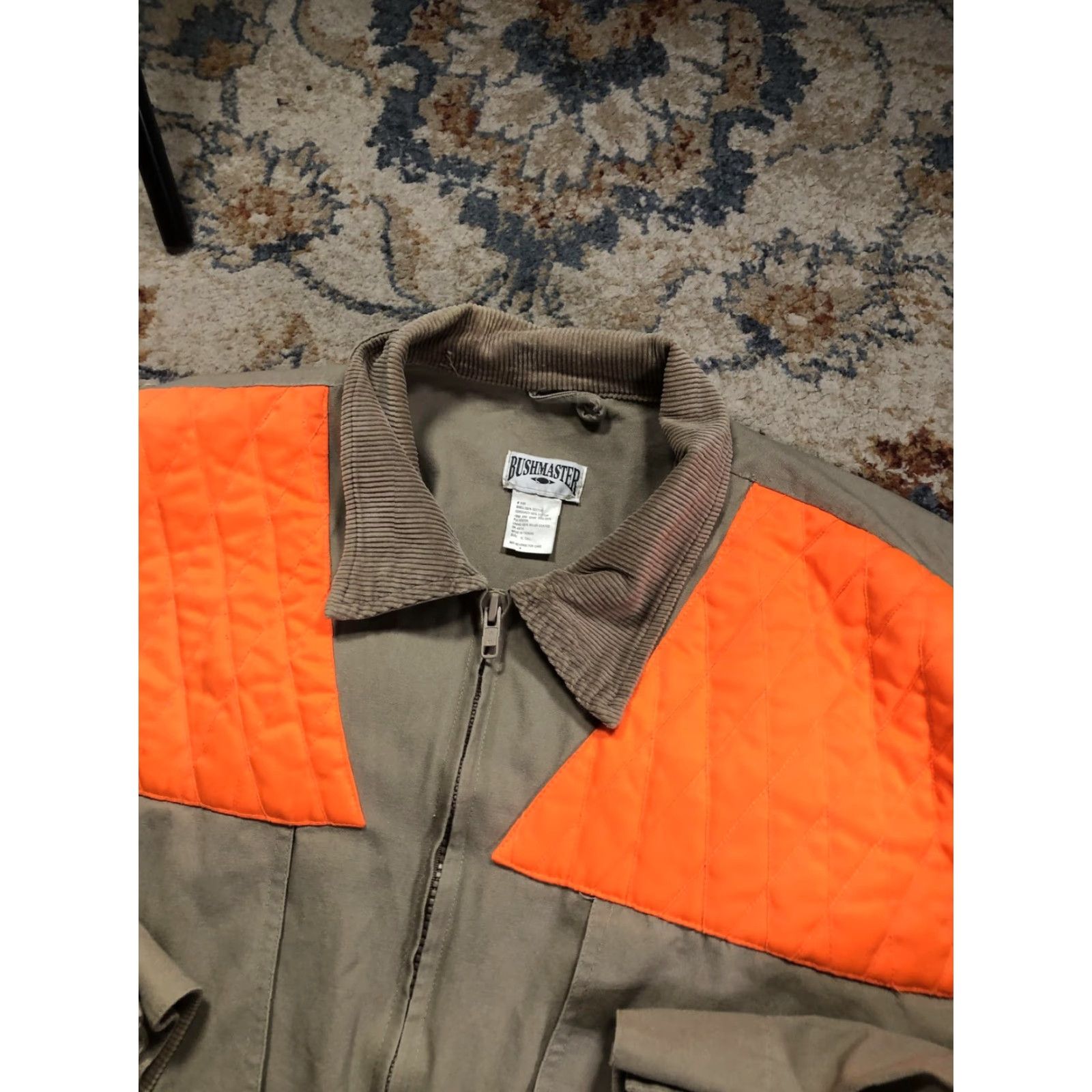 Vintage Bushmaster Jacket Mens XLT Orange Tan Canvas Hunting Game Bag Quilted Blaze Size US XL / EU 56 / 4 - 6 Thumbnail